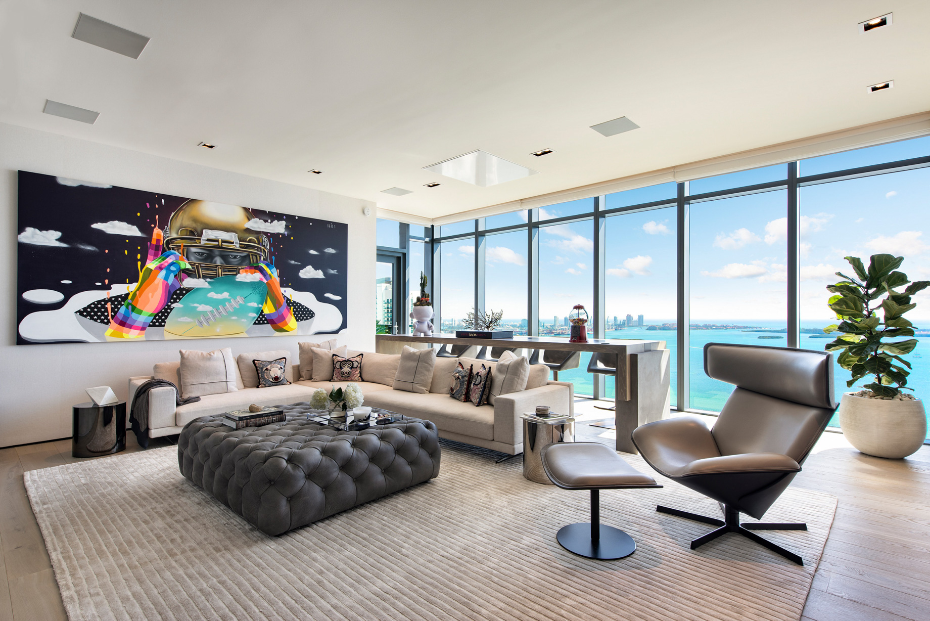 Echo Brickell Apartment Interior Design Miami, FL, USA – Blanca Wall