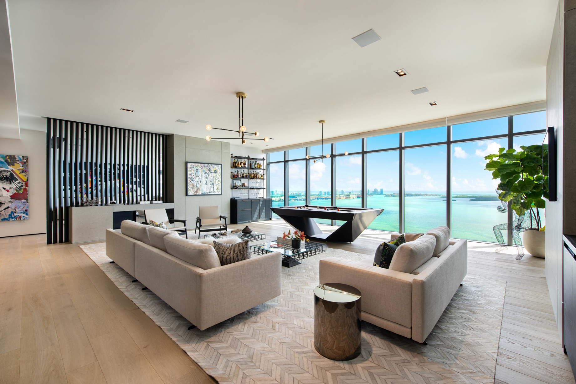 Echo Brickell Apartment Interior Design Miami, FL, USA – Blanca Wall