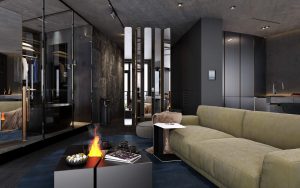 Concrete Loft Apartment Interior Design Kiev, Ukraine - Olga Korniienko