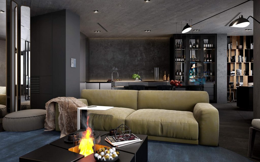 Concrete Loft Apartment Interior Design Kiev, Ukraine – Olga Korniienko ...