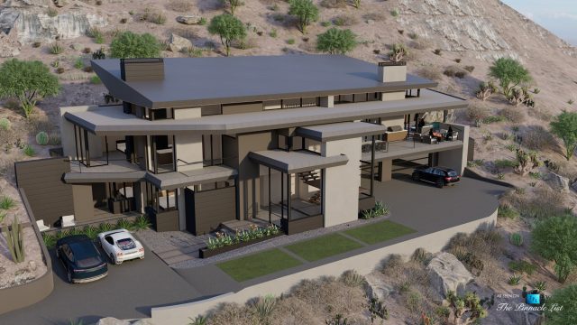 5221 E Cheney Dr, Paradise Valley, AZ, USA - Exterior Front - Luxury Real Estate - Modern Hillside Home