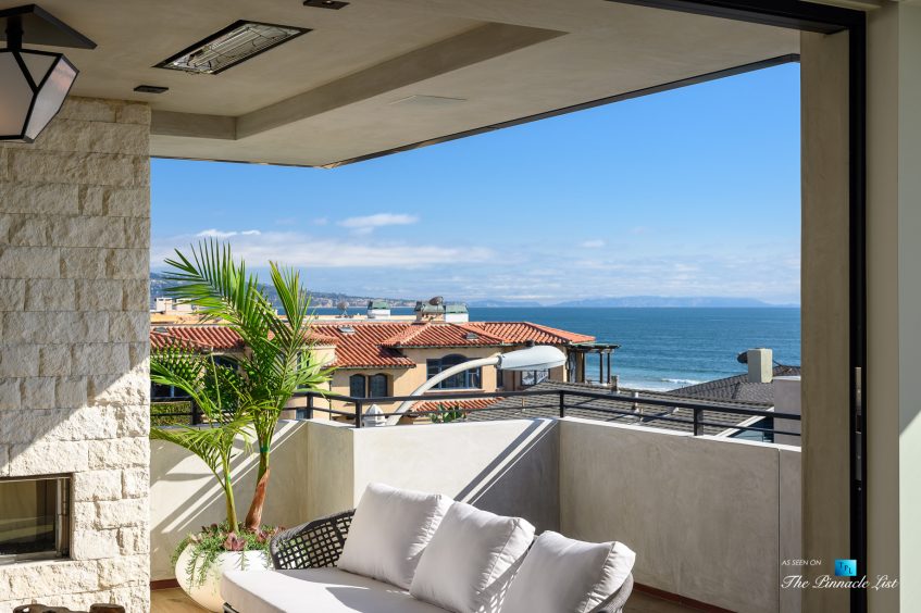 2016 Ocean Dr, Manhattan Beach, CA, USA - Covered Interior Balcony View - Luxury Real Estate - Modern Ocean View Home