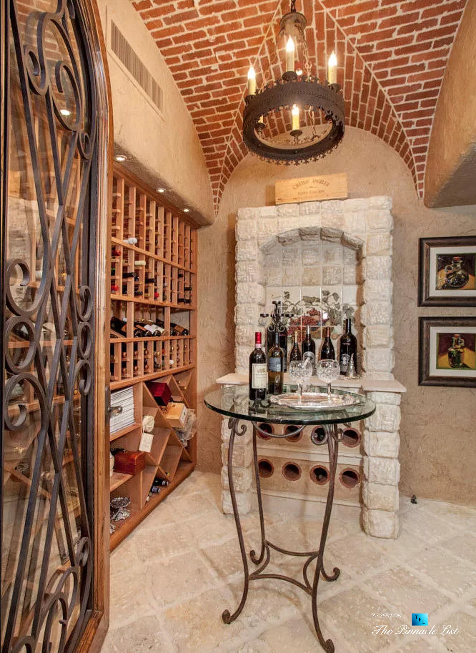 6539 N 31st Pl, Phoenix, AZ, USA – Wine Room – Luxury Real Estate – Biltmore Mountain Estates – Spanish Colonial Home