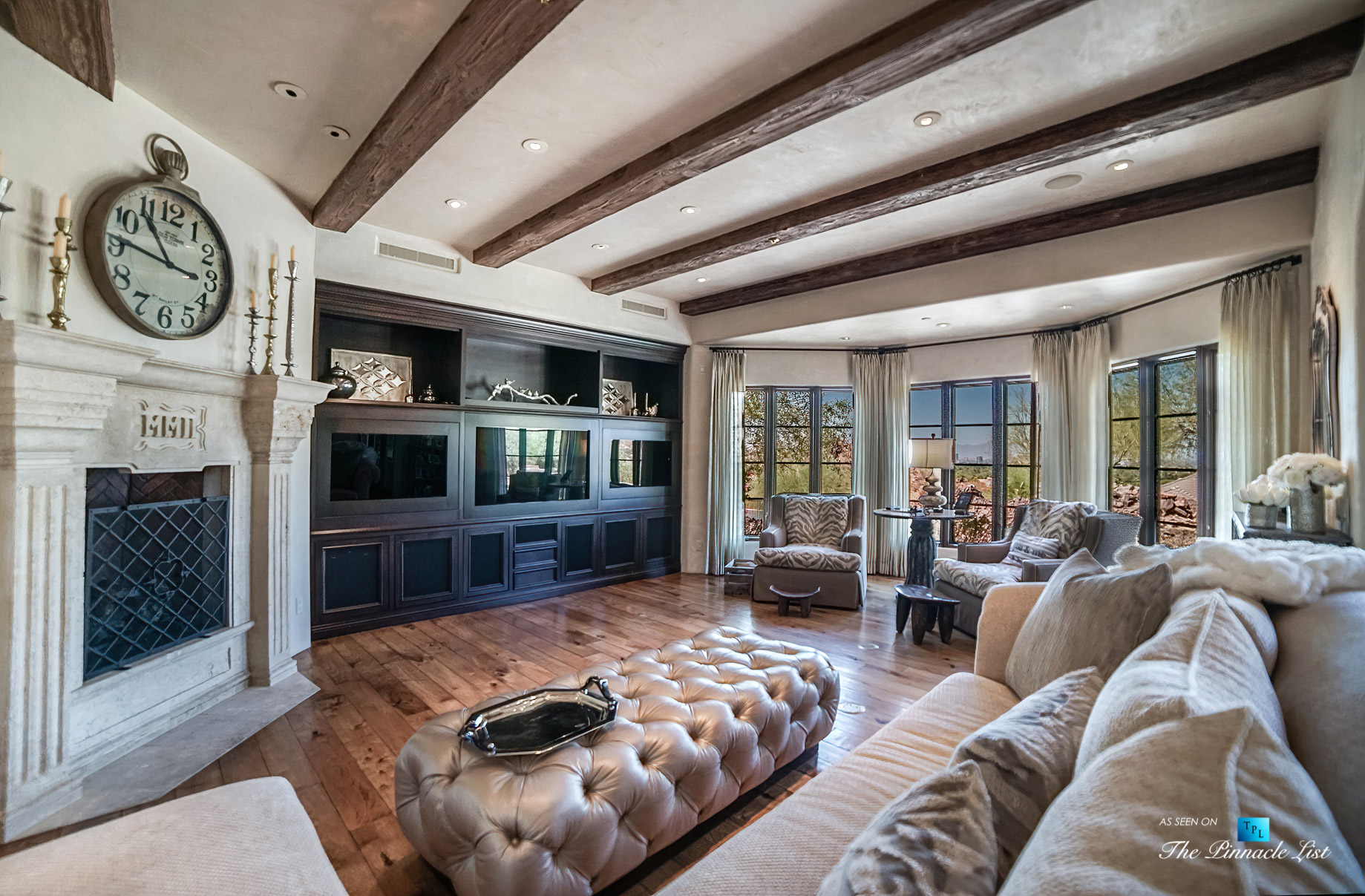 6539 N 31st Pl, Phoenix, AZ, USA - Family Room - Luxury Real Estate - Biltmore Mountain Estates - Spanish Colonial Home
