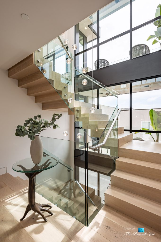 2016 Ocean Dr, Manhattan Beach, CA, USA - Foyer Stairs - Luxury Real Estate - Modern Ocean View Home