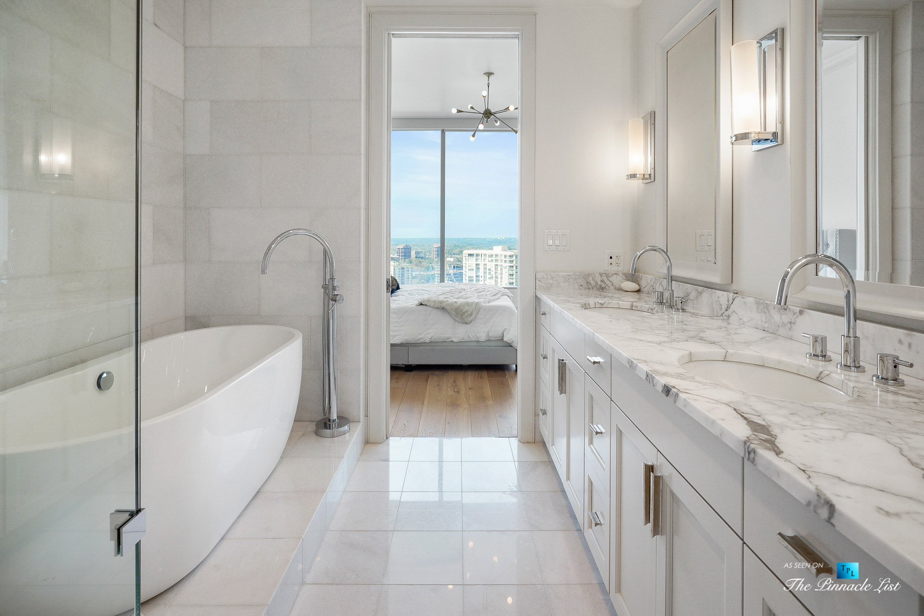 3630 Peachtree Rd NE, Unit 2307, Atlanta, GA, USA – Apartment Master Bathroom – Luxury Real Estate – Ritz-Carlton Residences Buckhead