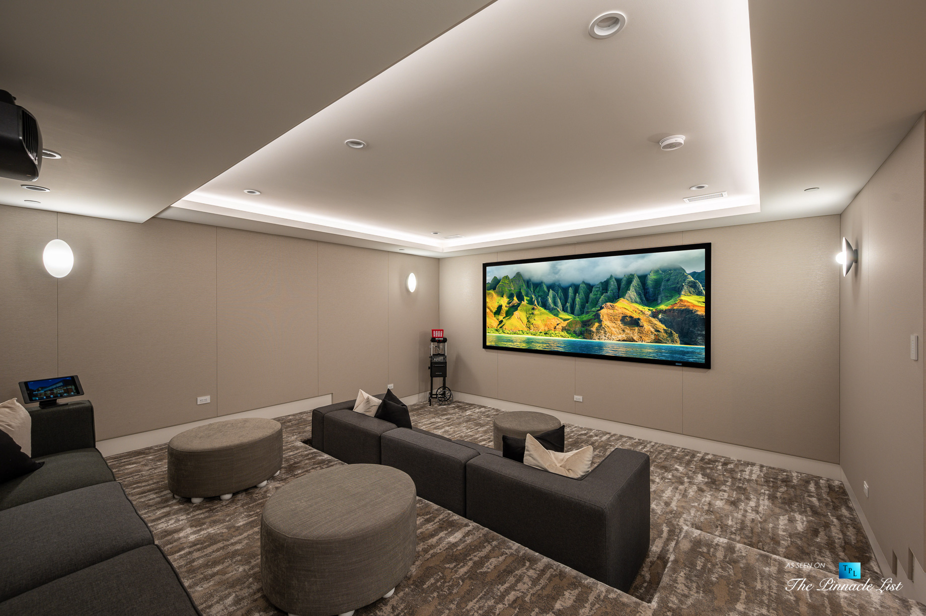 2016 Ocean Dr, Manhattan Beach, CA, USA – Theatre Room – Luxury Real Estate – Modern Ocean View Home