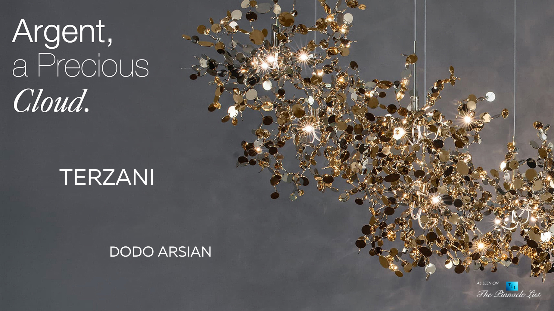 A Precious Cloud Sculpture of Light - Argent Fixtures by Terzani Lighting Italy