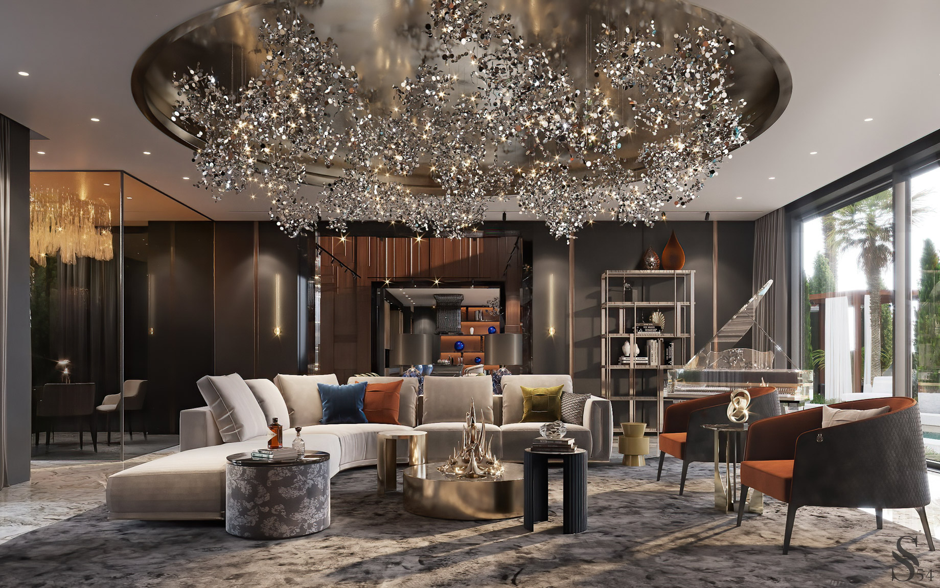 Enchanting Luxurious Villa Interior Design Dubai, UAE – Studia 54