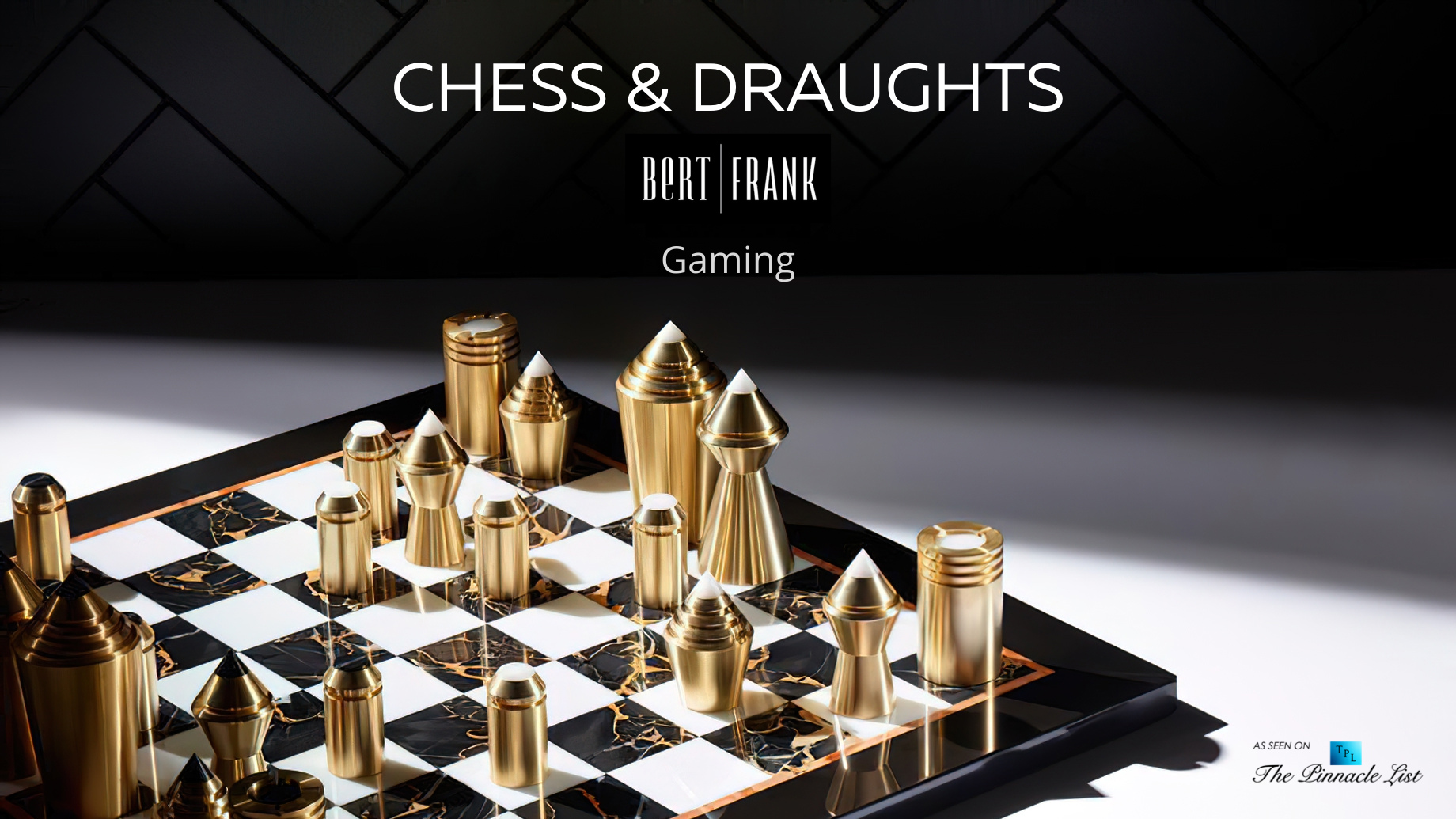 Luxury Designer Chess & Draughts Board Game Collection by Bert Frank