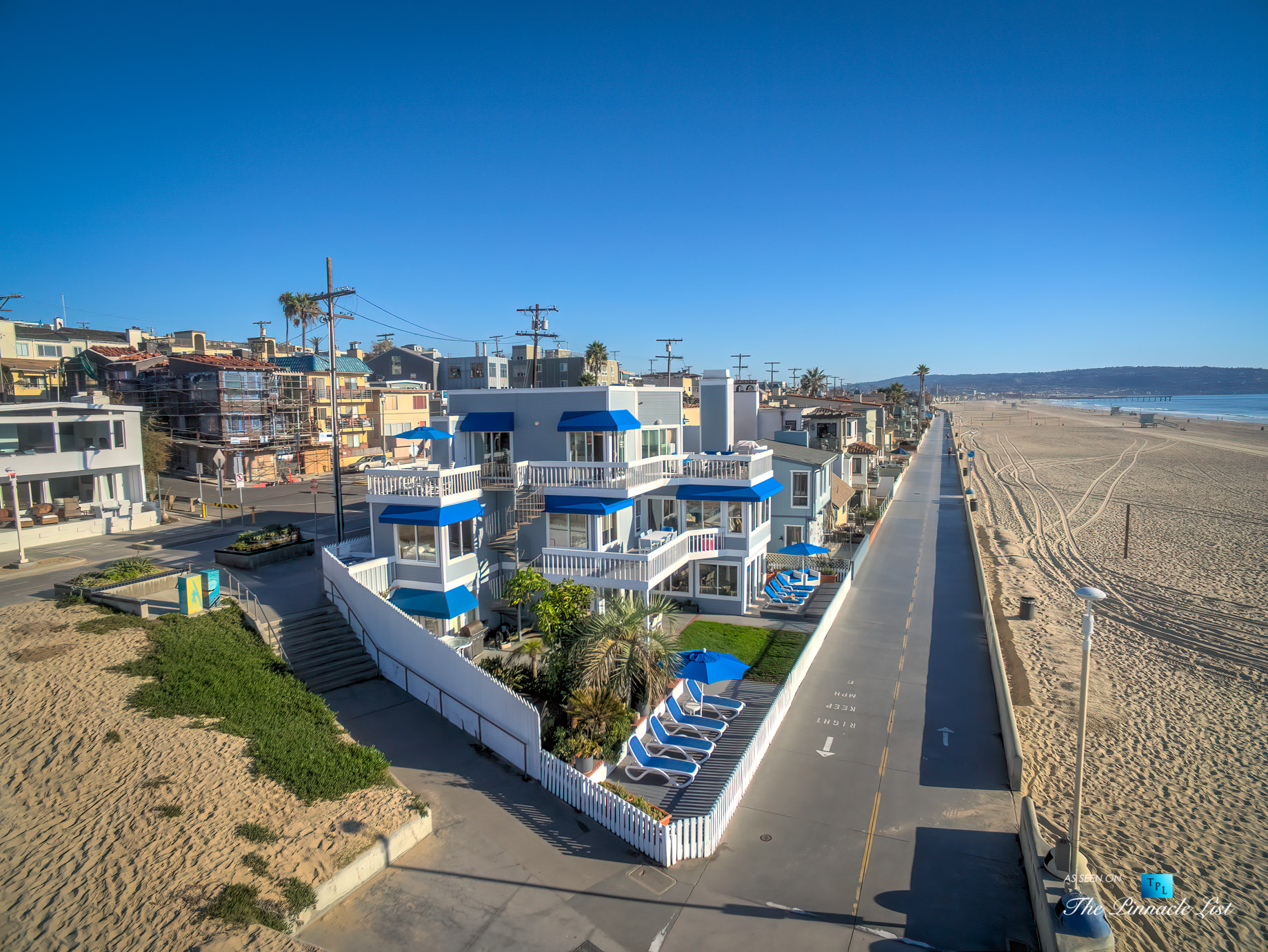 3500 The Strand, Hermosa Beach, CA, USA – Drone Aerial View – Luxury Real Estate – Original 90210 Beach House