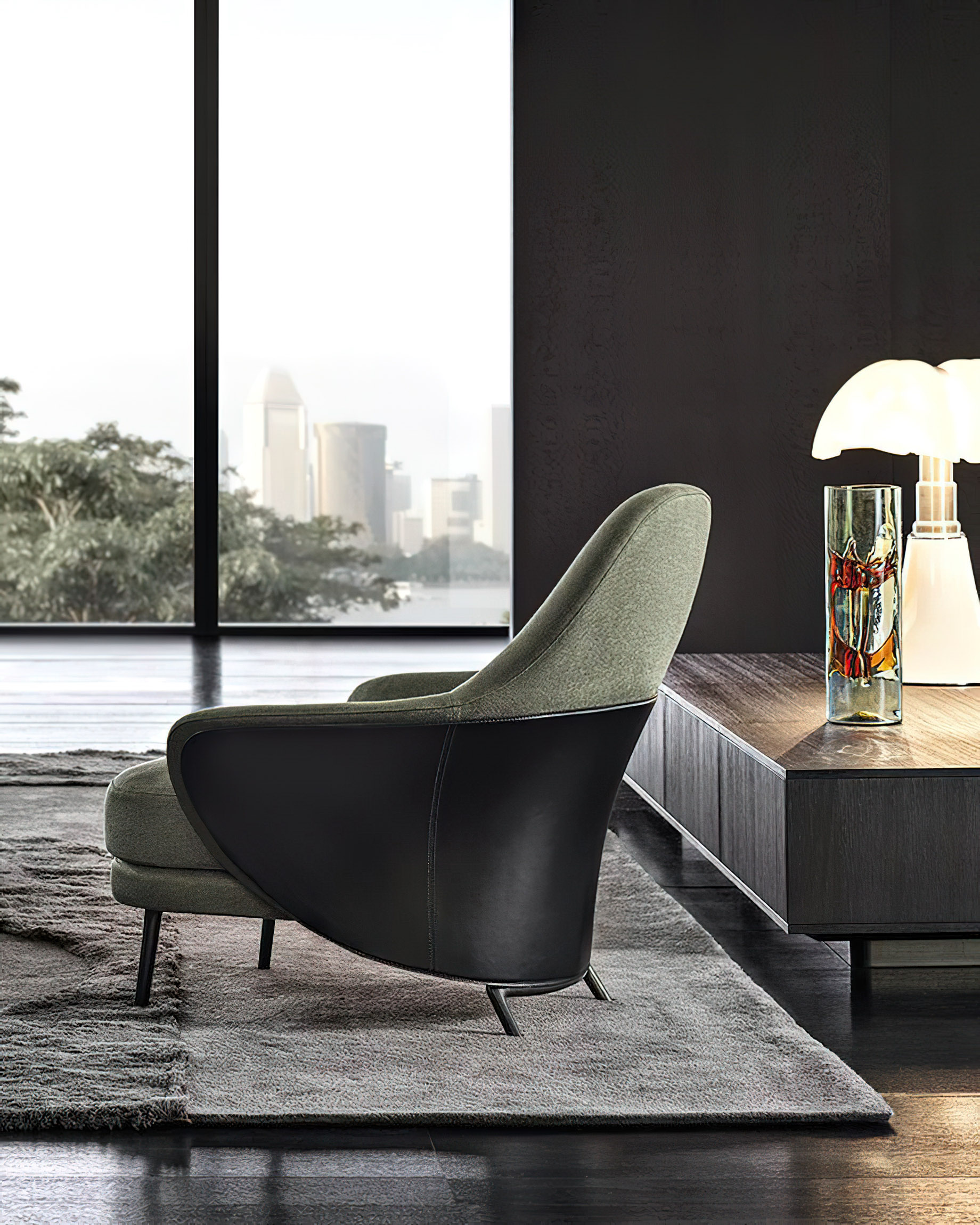 Angie Armchair Collection a Sculptural Gesture by Minotti, Italy – GamFratesi