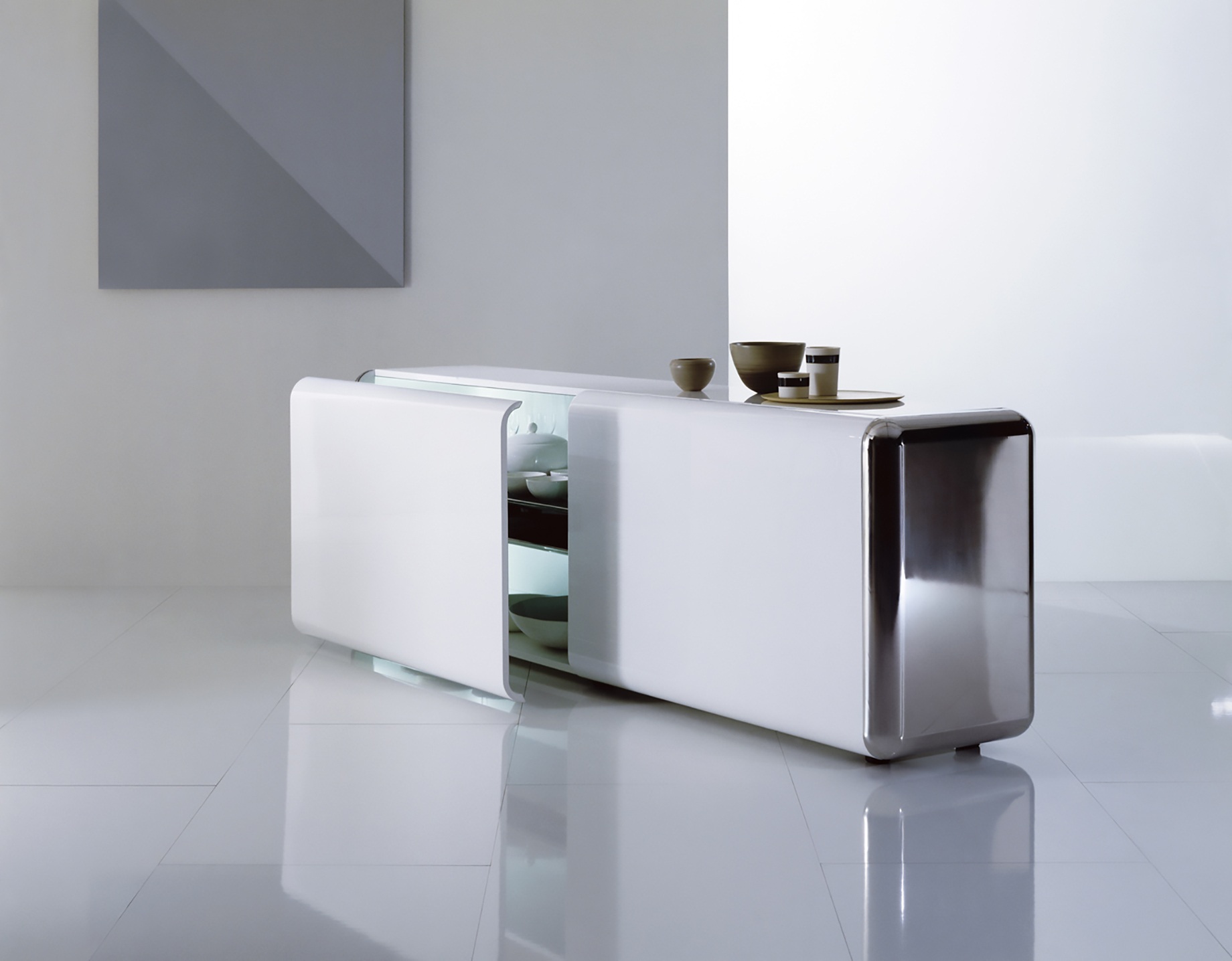 Space Age Modern Luxury Superego Credenza by Acerbis Design Italy