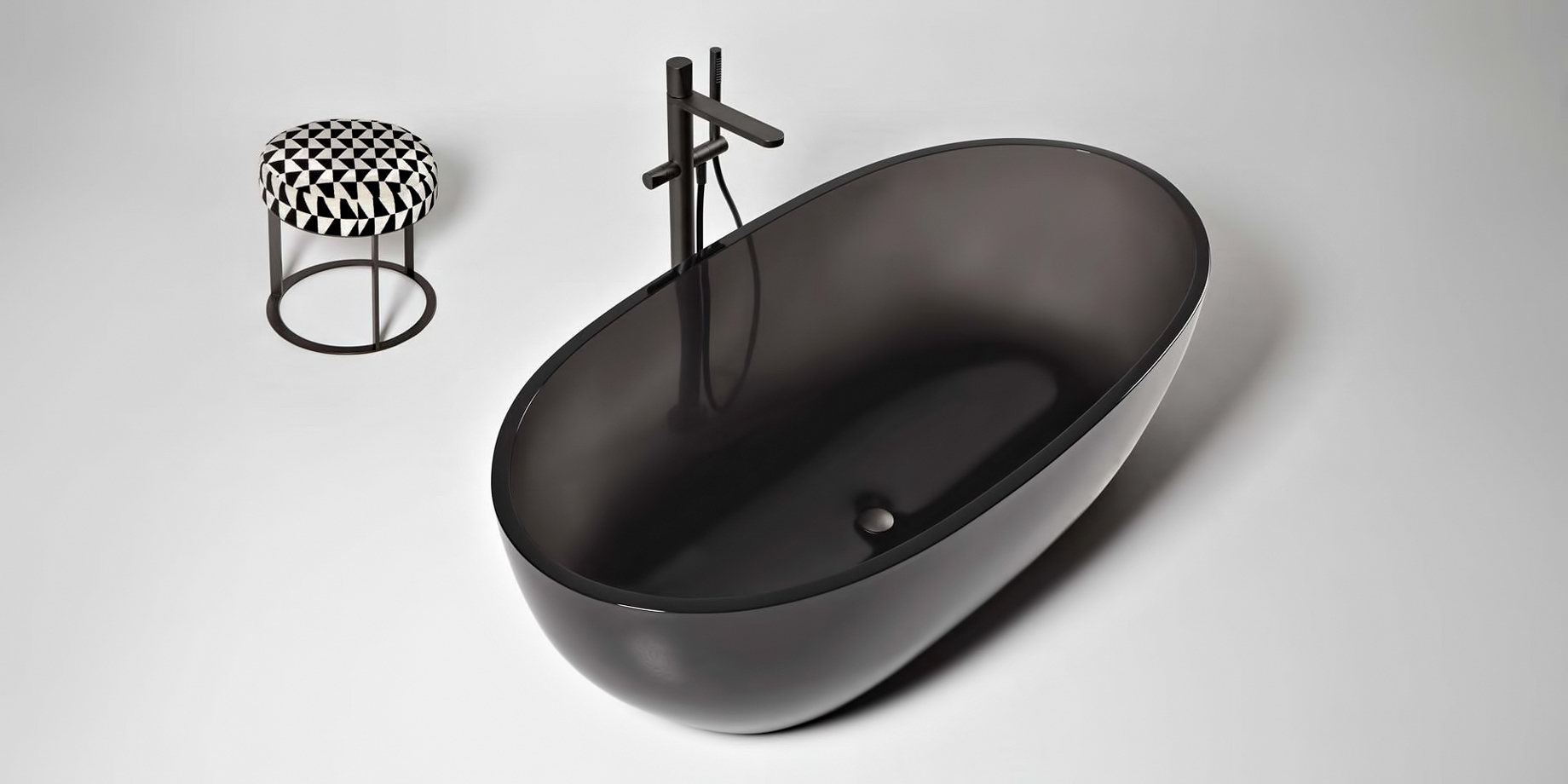 Transparent REFLEX Cristalmood Resin Luxury Bathtub by AL Studio – Fume