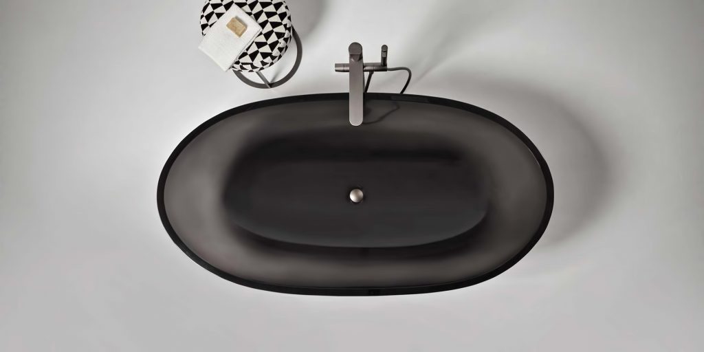Transparent REFLEX Cristalmood Resin Luxury Bathtub by AL Studio - Fume