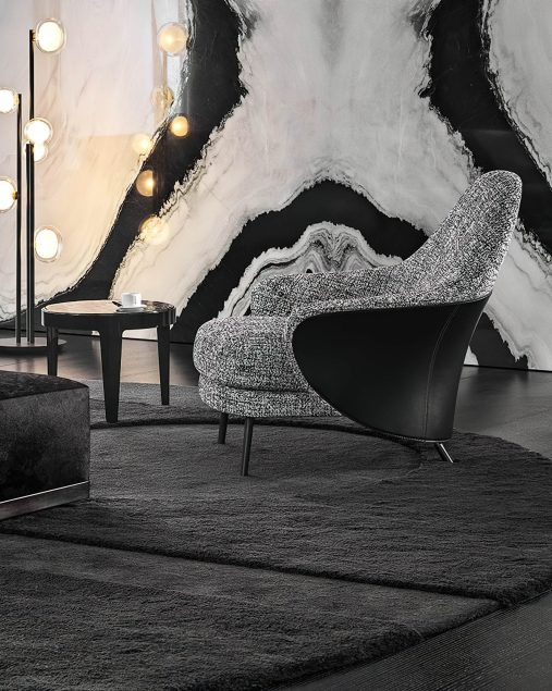 Angie Armchair Collection a Sculptural Gesture by Minotti, Italy - GamFratesi