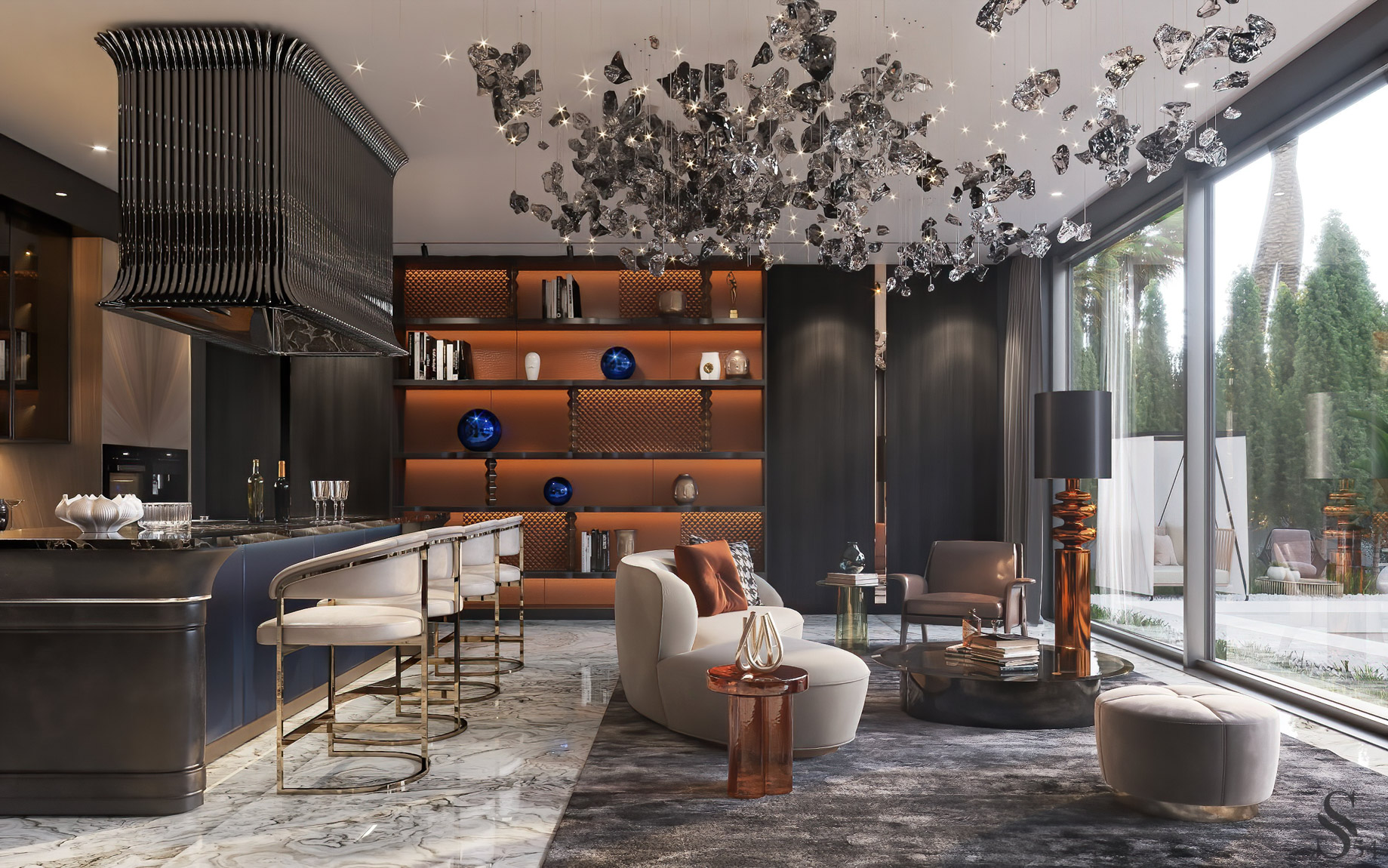 Enchanting Luxurious Villa Interior Design Dubai, UAE - Studia 54