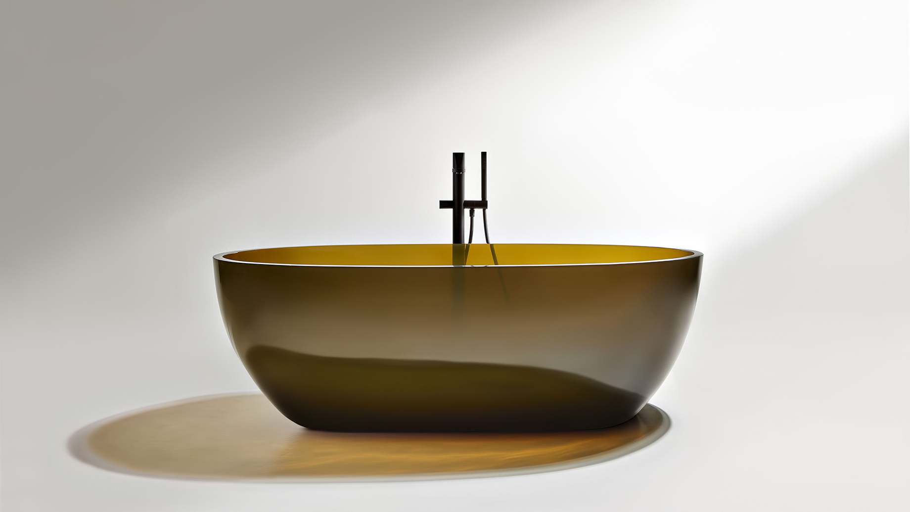 Transparent REFLEX Cristalmood Resin Luxury Bathtub by AL Studio - Gran Cru
