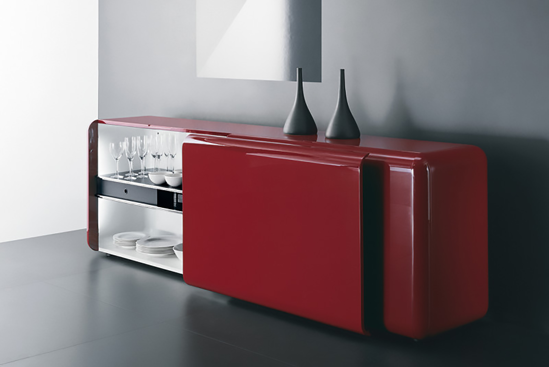 Space Age Modern Luxury Superego Credenza by Acerbis Design Italy