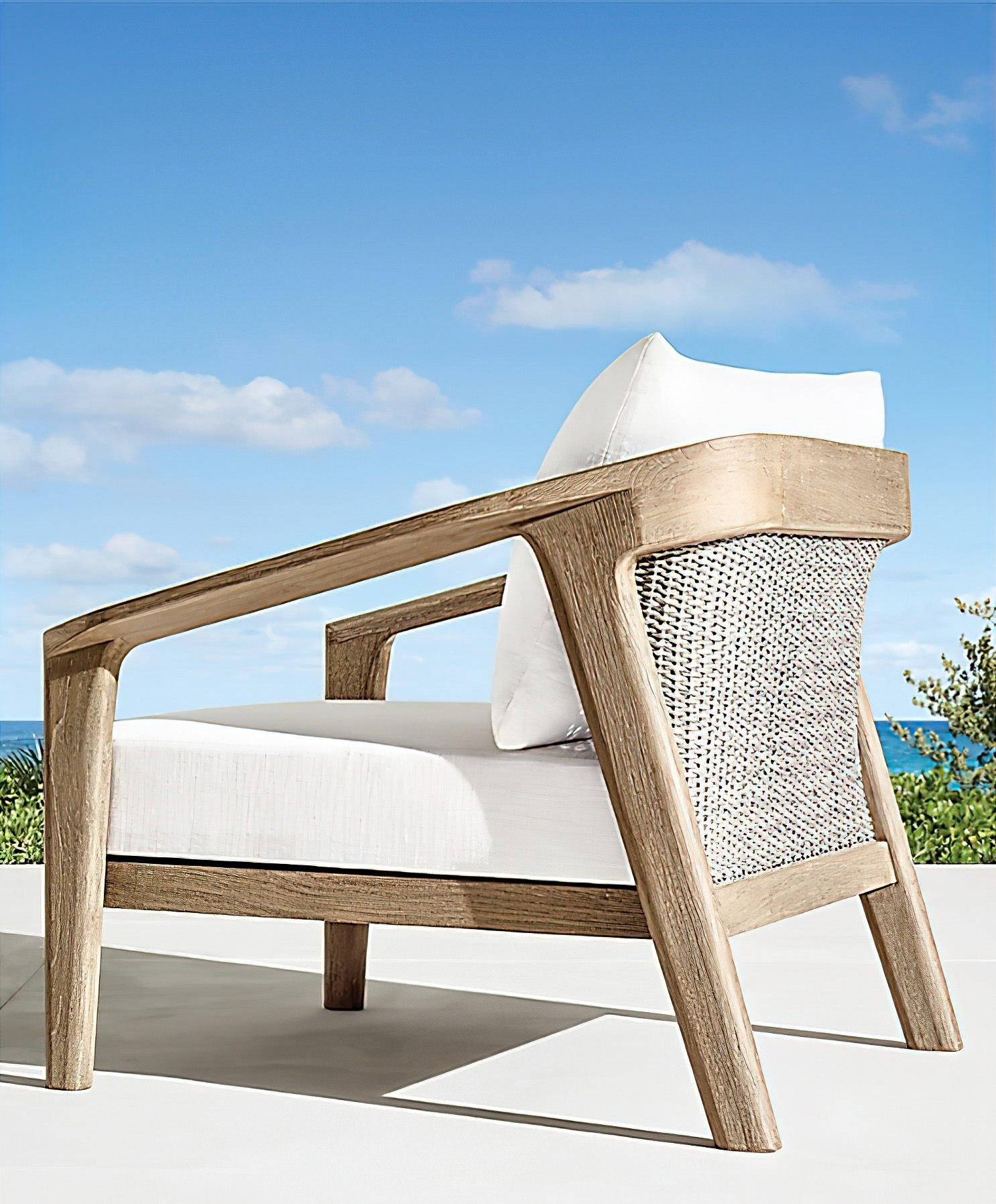 Malta Teak Collection Outdoor Furniture Design for RH – Ramon Esteve – Malta Teak Lounge Chair