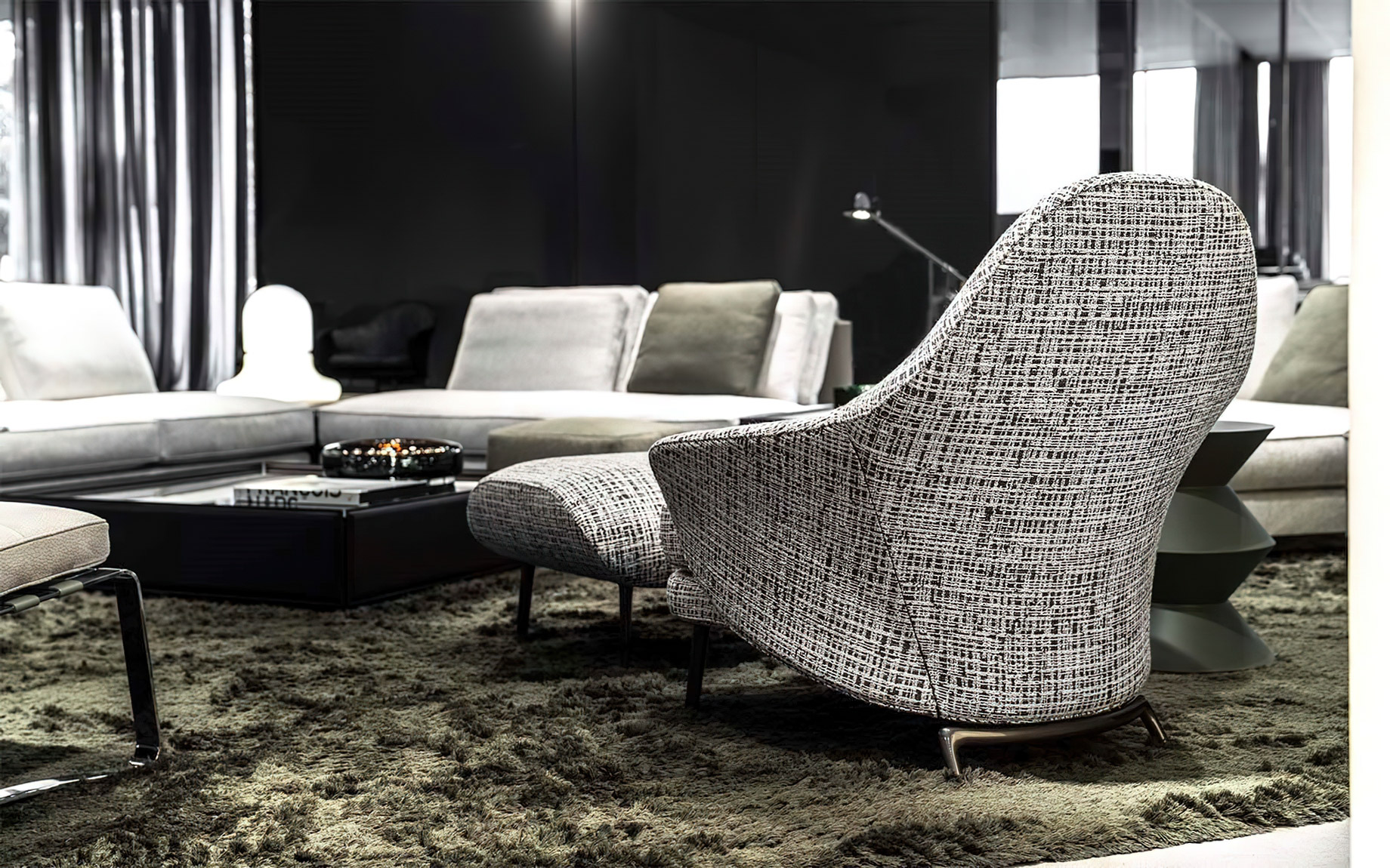 Angie Armchair Collection a Sculptural Gesture by Minotti, Italy – GamFratesi