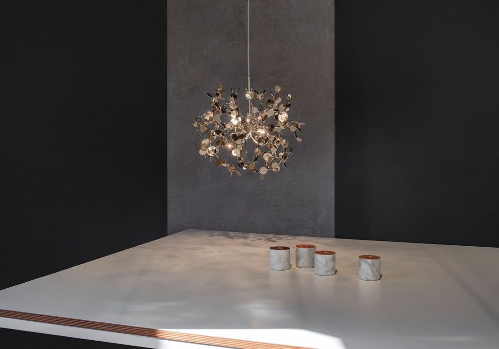 A Precious Cloud Sculpture of Light - Argent Fixtures by Terzani Lighting Italy - Single Element Suspension