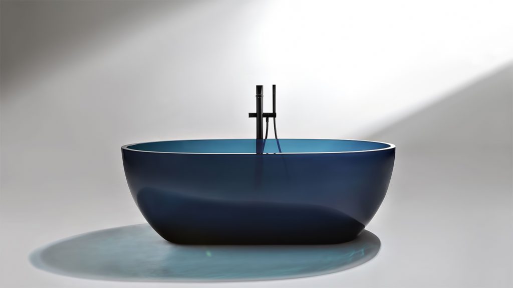 Transparent REFLEX Cristalmood Resin Luxury Bathtub by AL Studio - Ceruleo