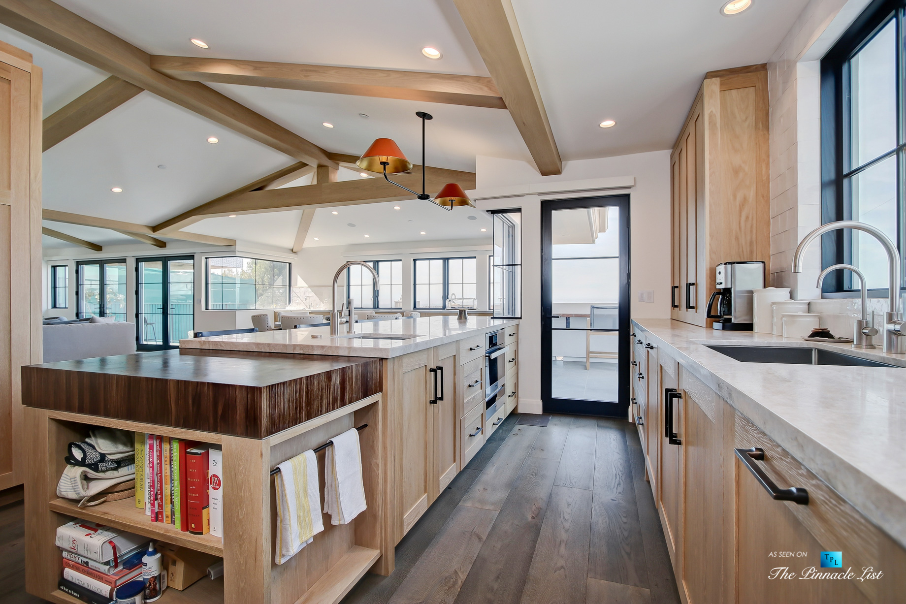 825 Highview Ave, Manhattan Beach, CA, USA – Kitchen and Butcher Block Island – Luxury Real Estate – Modern Spanish Home