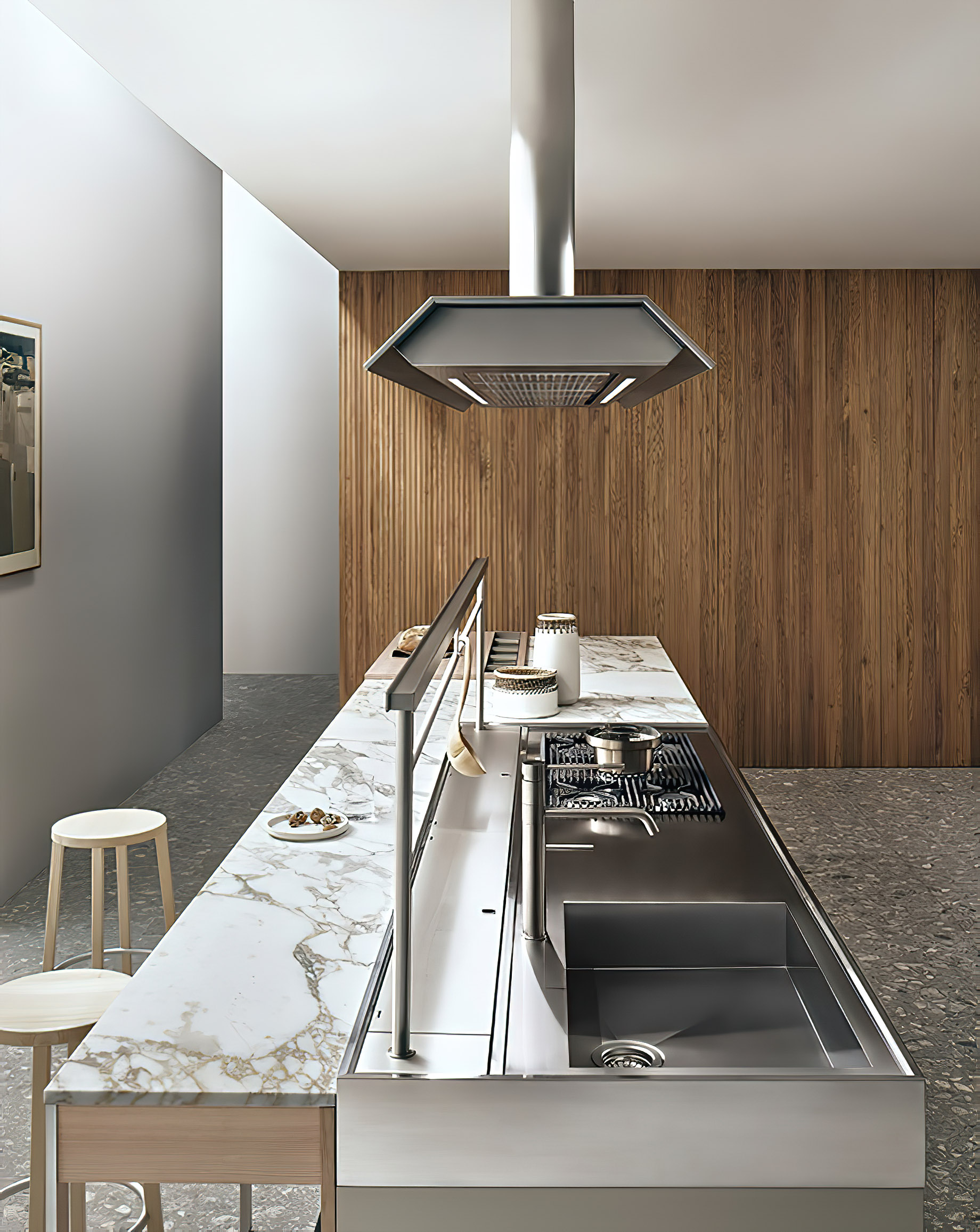 K-lab Contemporary Kitchen Ernestomeda Italy – Giuseppe Bavuso – Planet Hood