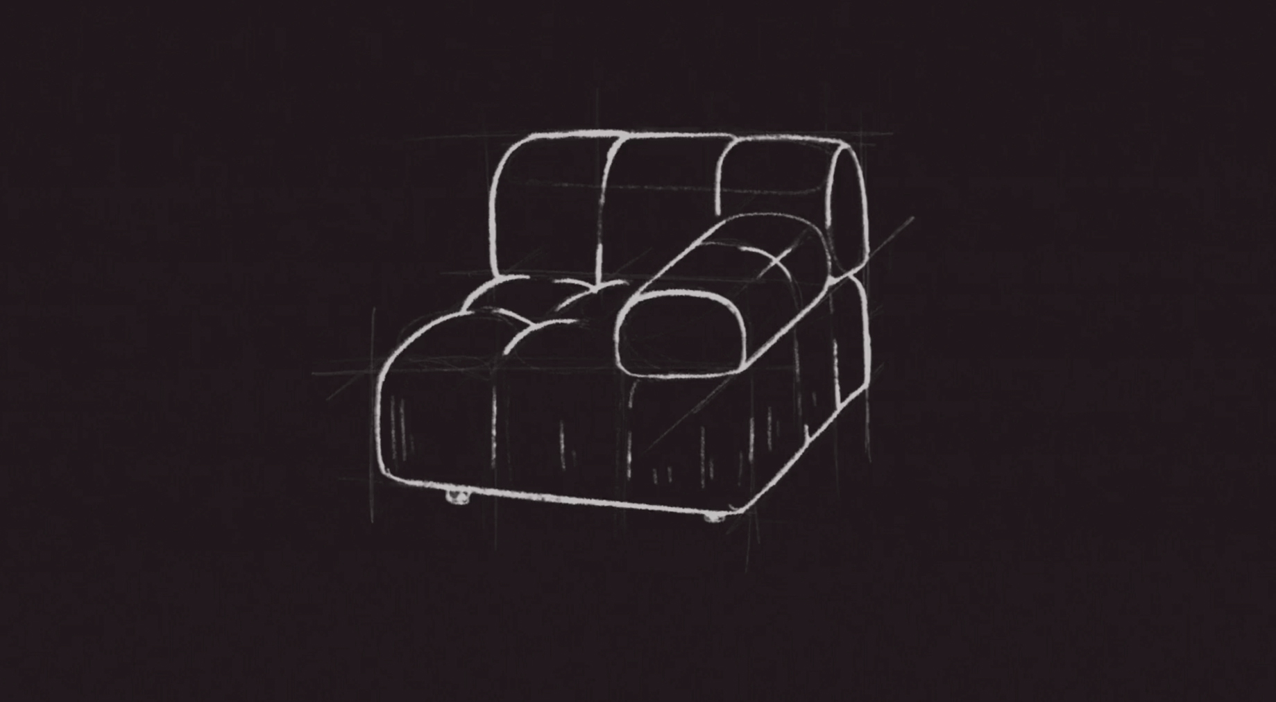 Camaleonda Classic Sofa Collection B&B Italia – Mario Bellini – Sketch