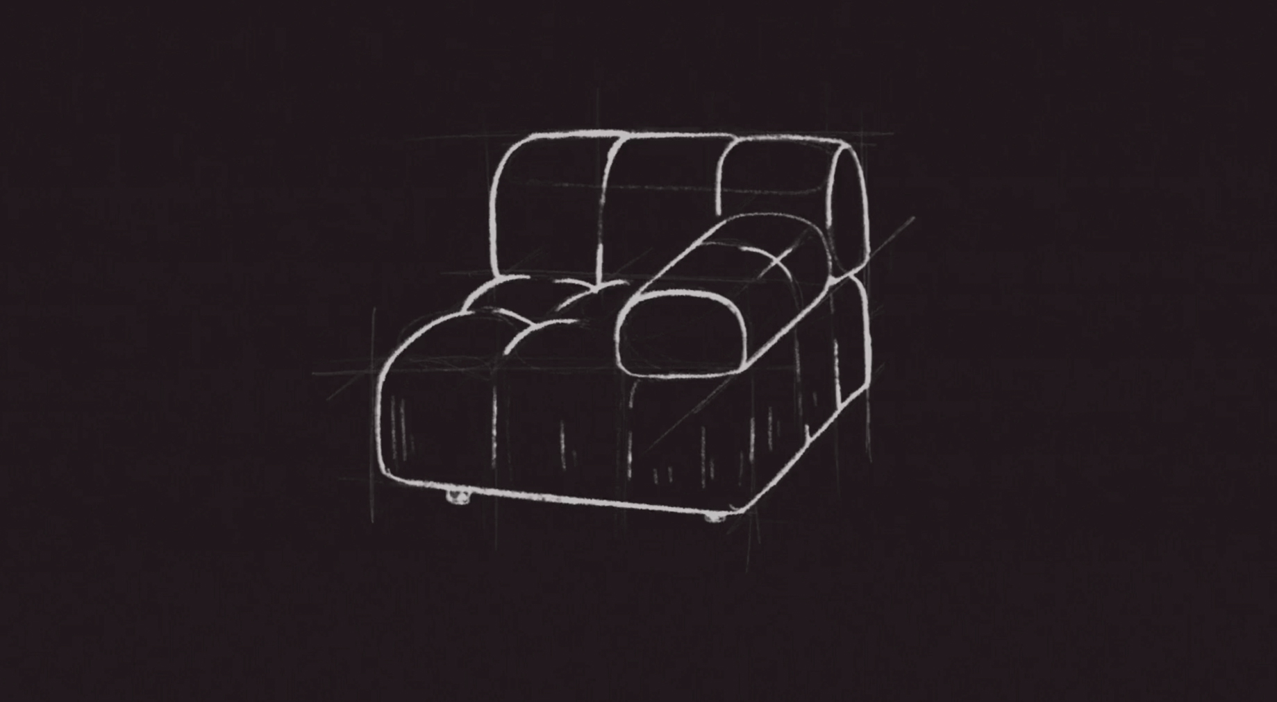 Camaleonda Classic Sofa Collection B&B Italia - Mario Bellini - Sketch