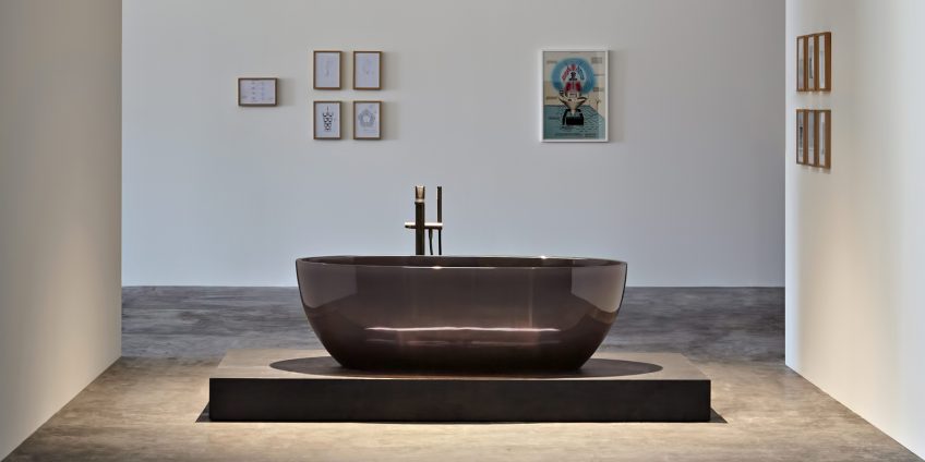Transparent REFLEX Cristalmood Resin Luxury Bathtub by AL Studio - Fume