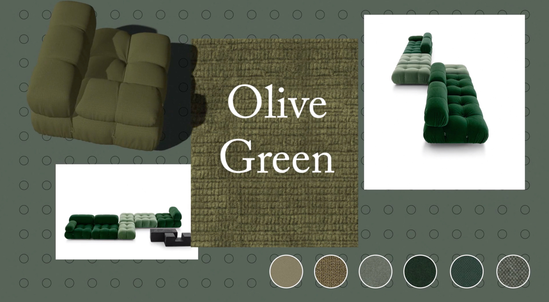 Camaleonda Classic Sofa Collection B&B Italia – Mario Bellini – Olive Green