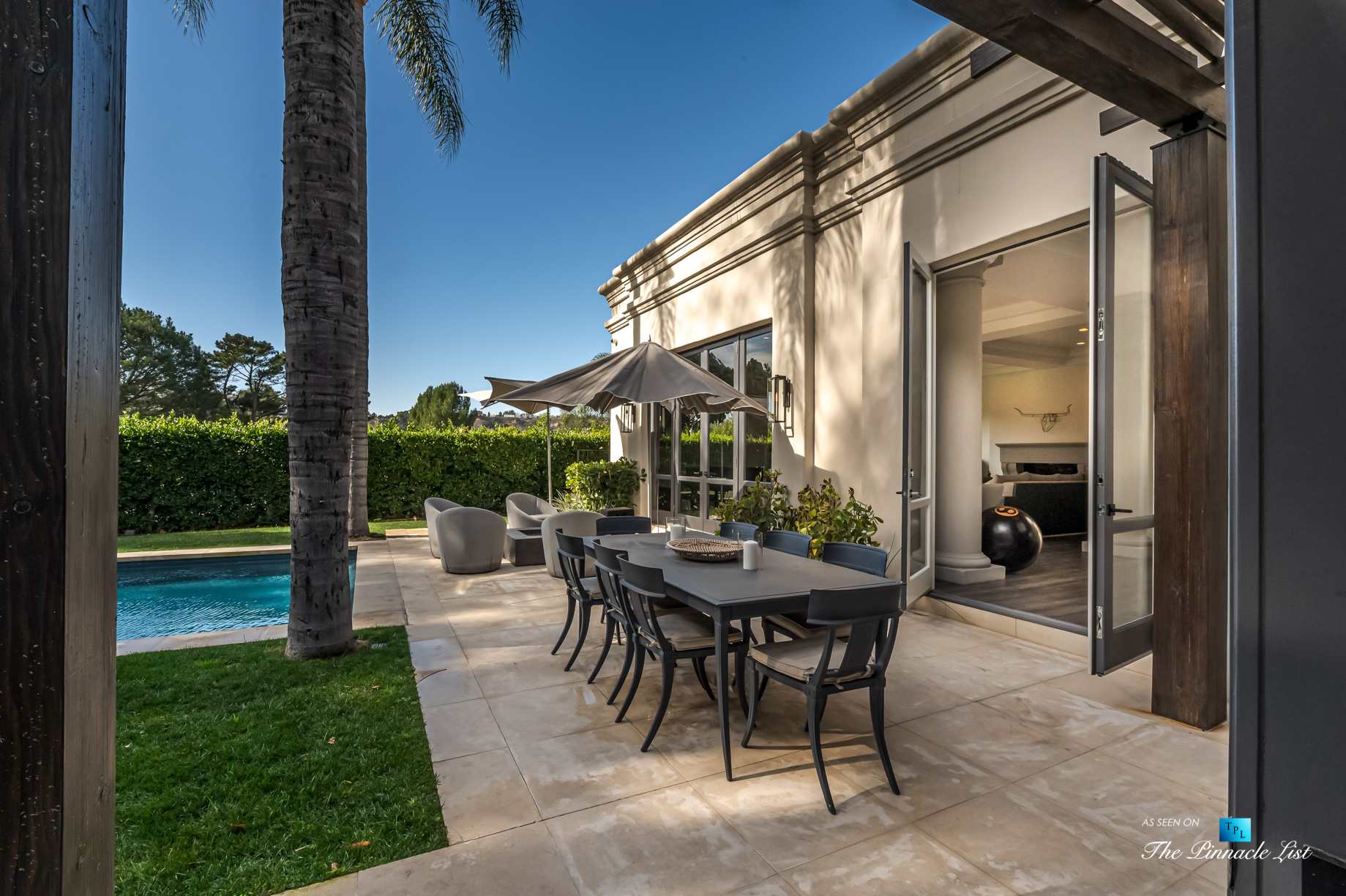 2720 Ellison Dr, Beverly Hills, CA, USA – Backyard Pool Deck – Luxury Real Estate – Italian Villa Hilltop Home