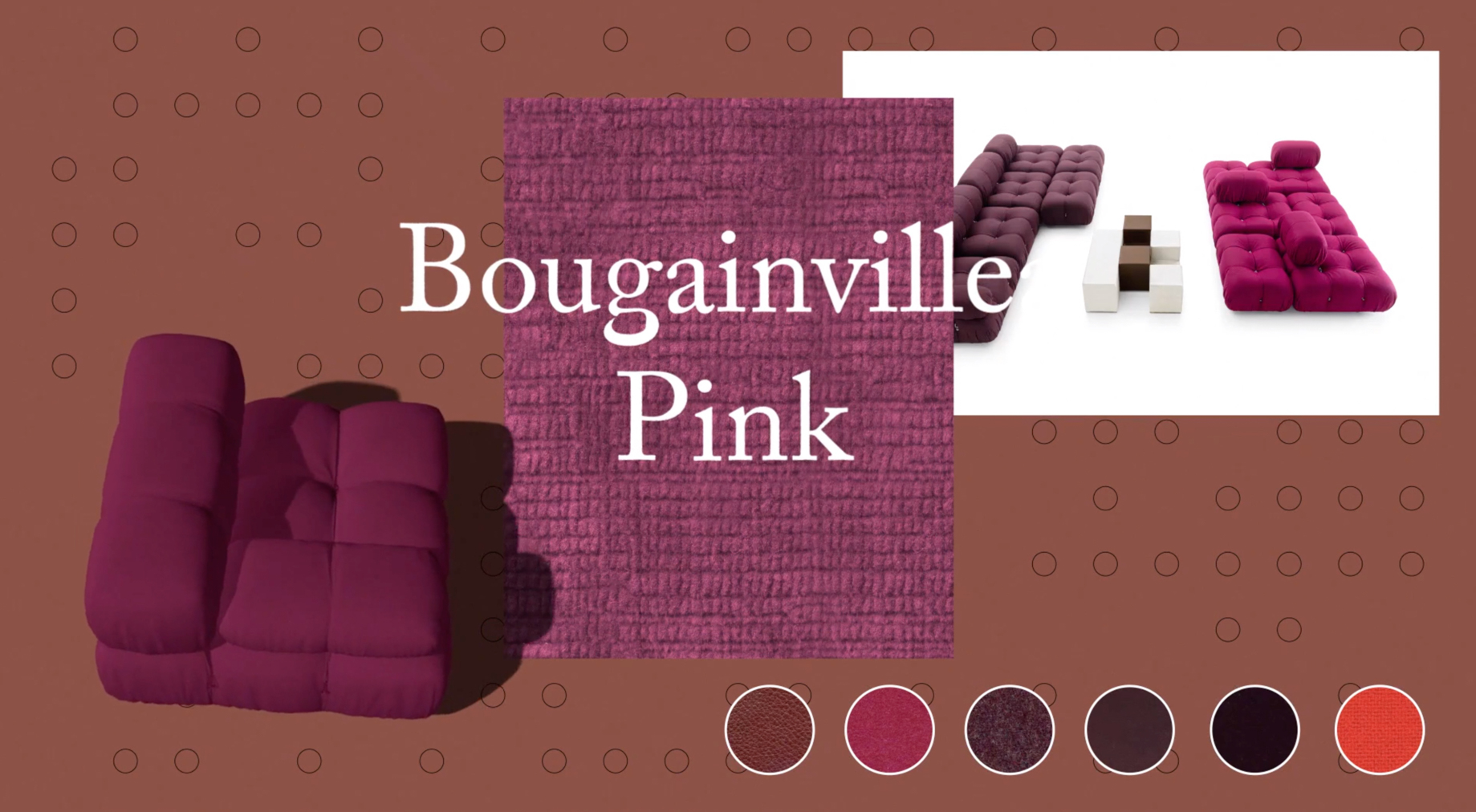Camaleonda Classic Sofa Collection B&B Italia – Mario Bellini – Bougainville Pink