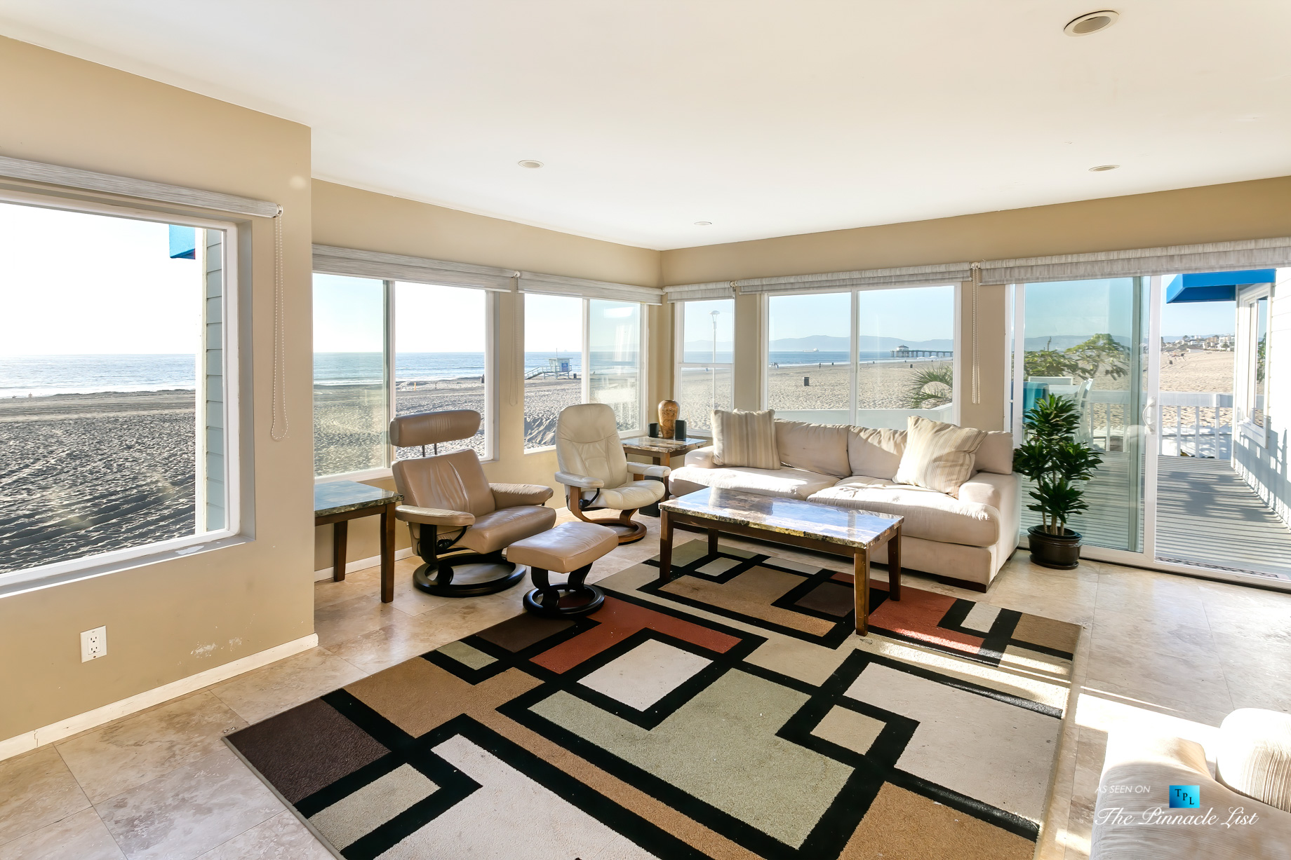 3500 The Strand, Hermosa Beach, CA, USA – Living Room – Luxury Real Estate – Original 90210 Beach House – Oceanfront Home