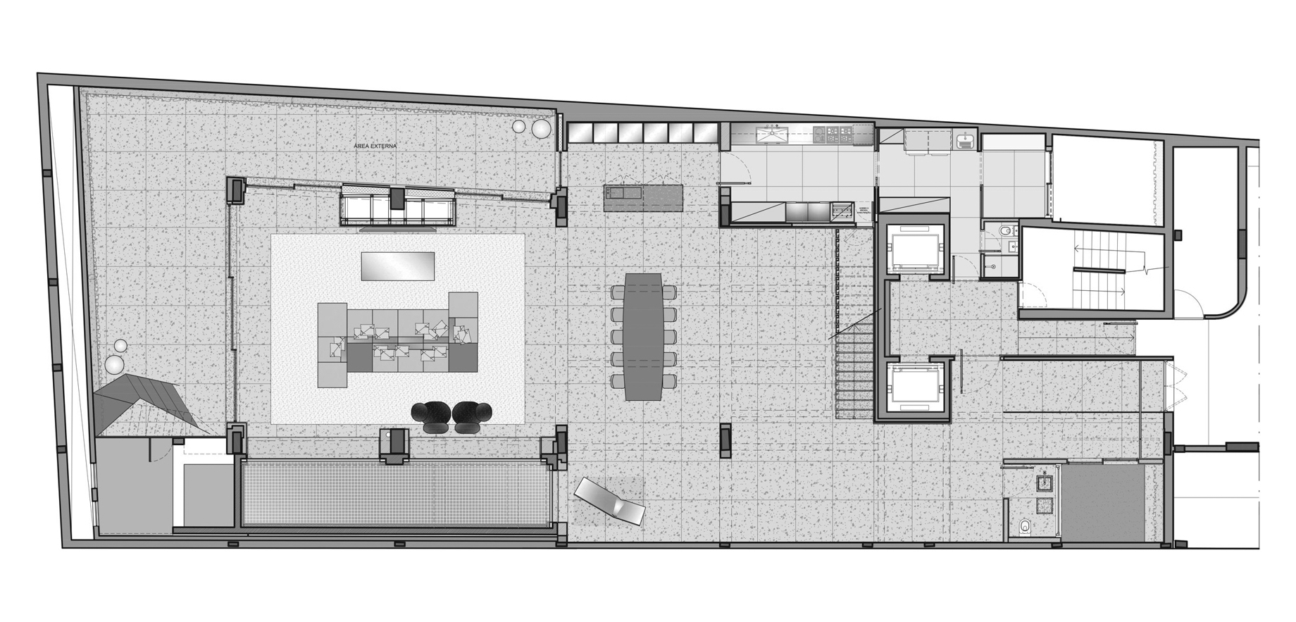 Floor Plans - Panorama Swimming Pool House - Vila Nova Conceicao, Sao Paulo, Brazil