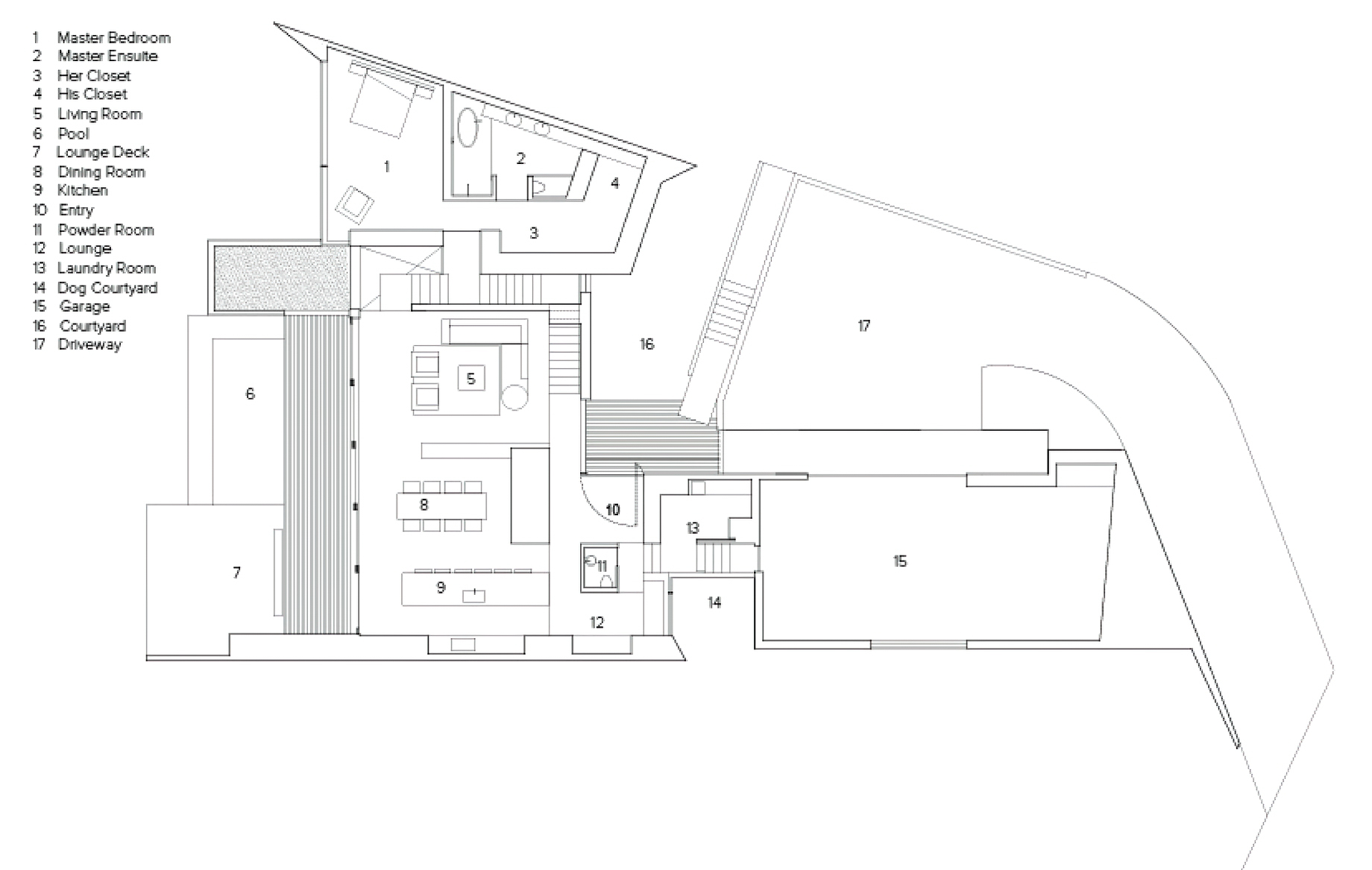 Floor Plans - Sunset House Modern Organic Minimalism - West Vancouver, BC, Canada