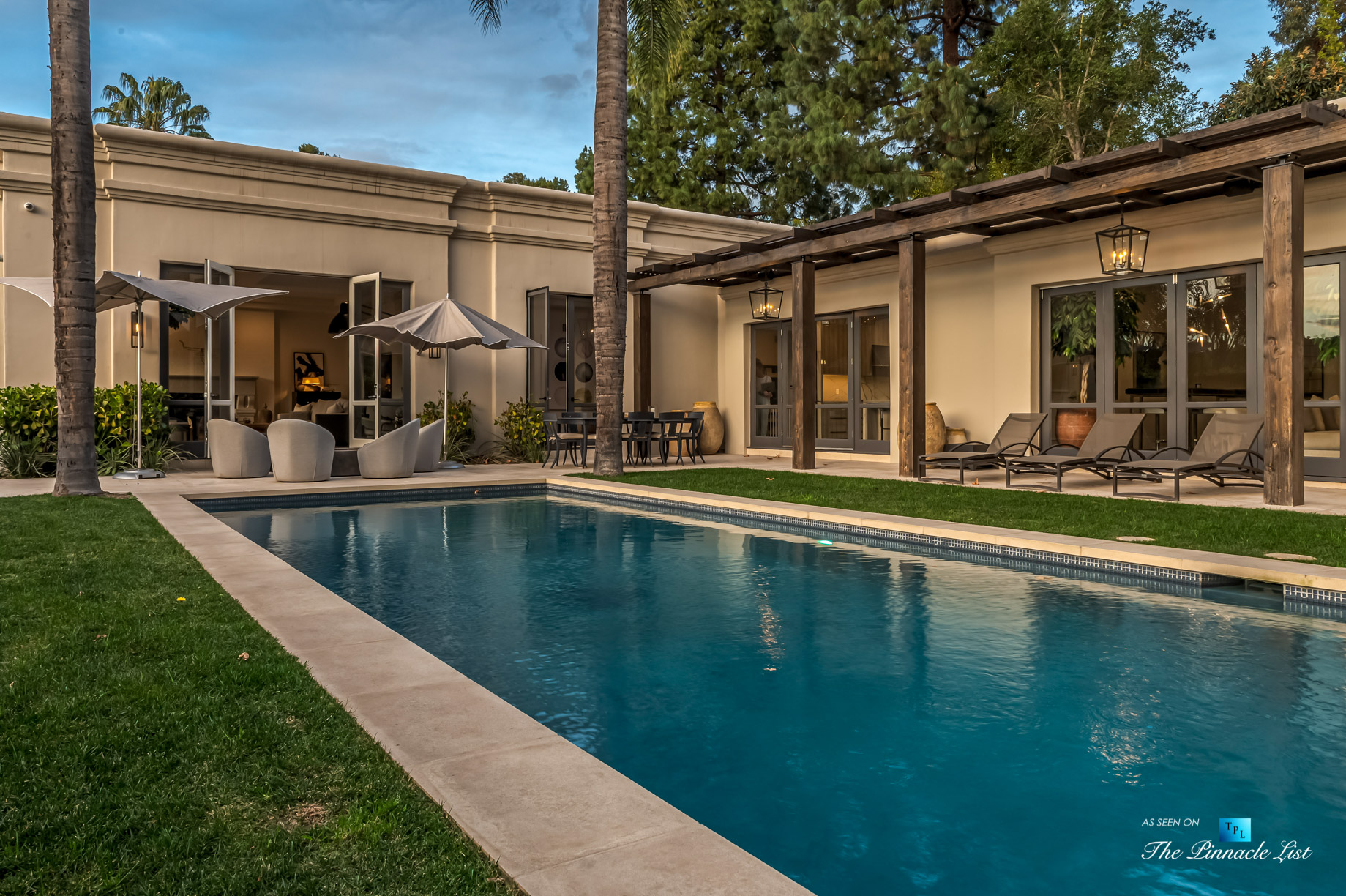 2720 Ellison Dr, Beverly Hills, CA, USA – Exterior Backyard Deck and Pool – Luxury Real Estate – Italian Villa Hilltop Home