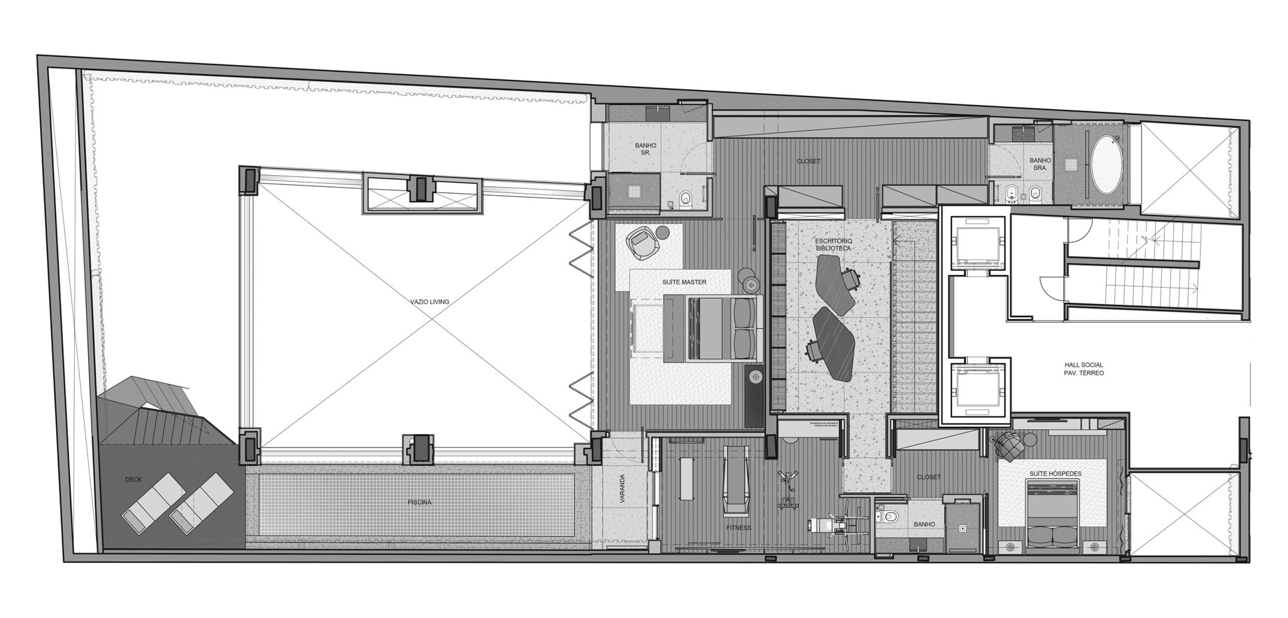 Floor Plans – Panorama Swimming Pool House – Vila Nova Conceicao, Sao Paulo, Brazil