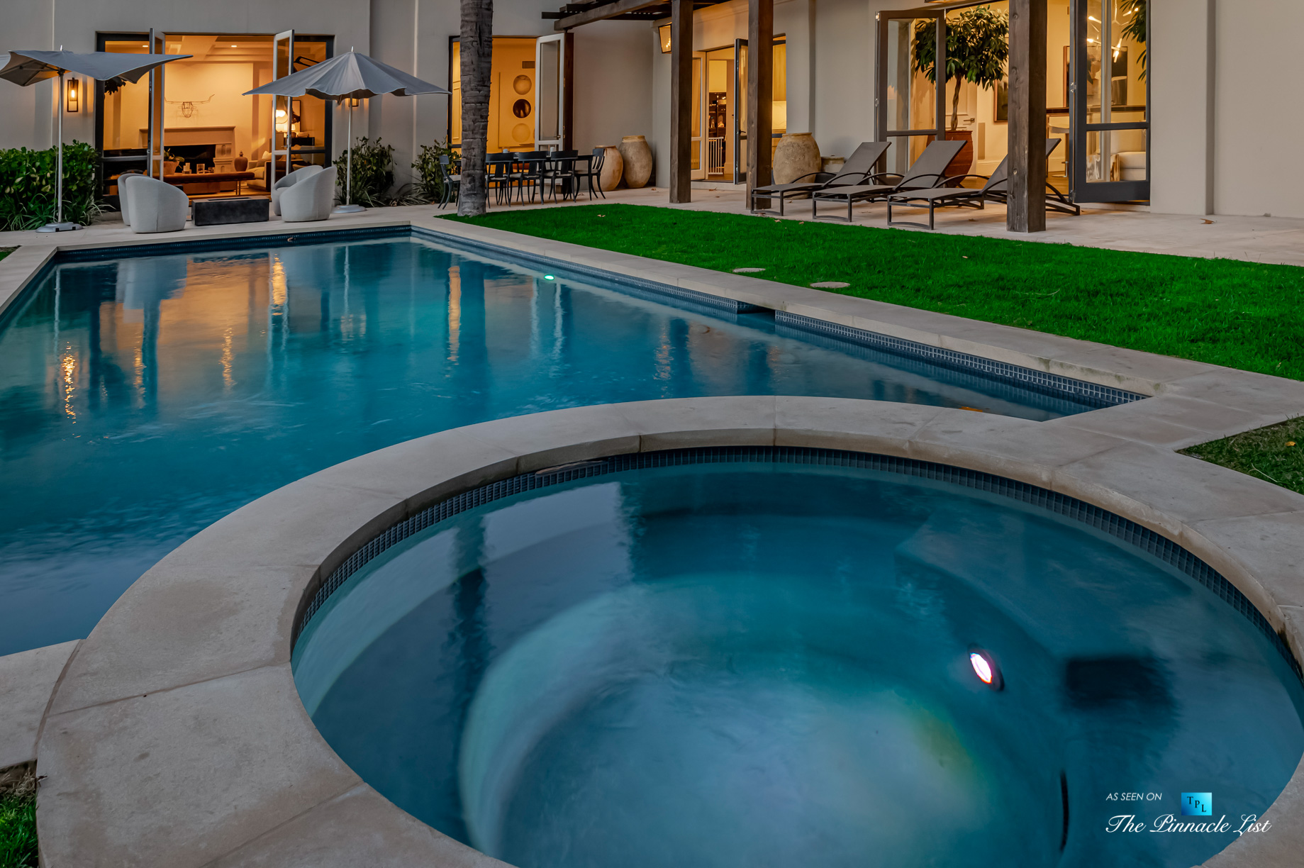2720 Ellison Dr, Beverly Hills, CA, USA - Exterior Hot Tub - Luxury Real Estate - Italian Villa Hilltop Home