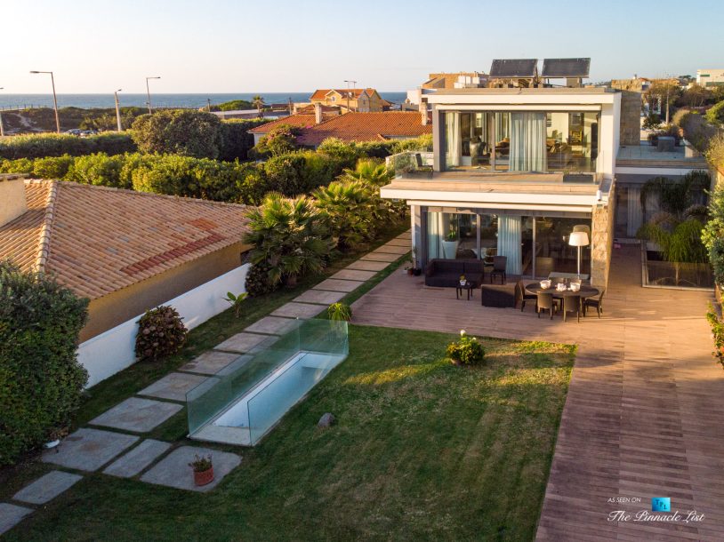 Francelos Beach Luxury T5 Villa - Porto, Portugal - Back Yard Underground Stairs - Luxury Real Estate – Modern Home