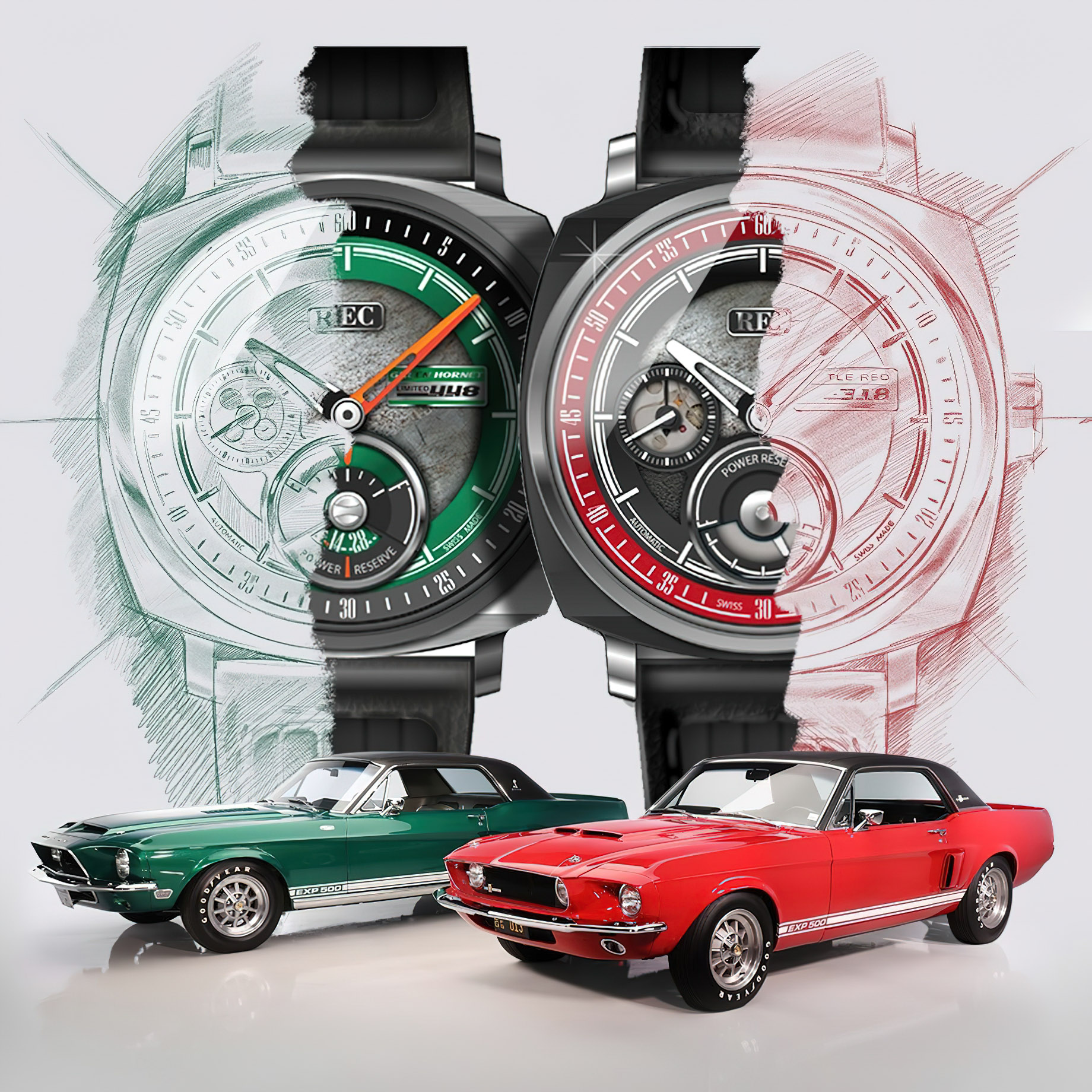 P-51 Green Hornet & Little Red Limited Collection - REC Watches