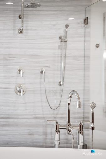 825 Highview Ave, Manhattan Beach, CA, USA - Master Bathroom Marble Encased Shower - Luxury Real Estate - Modern Spanish Home