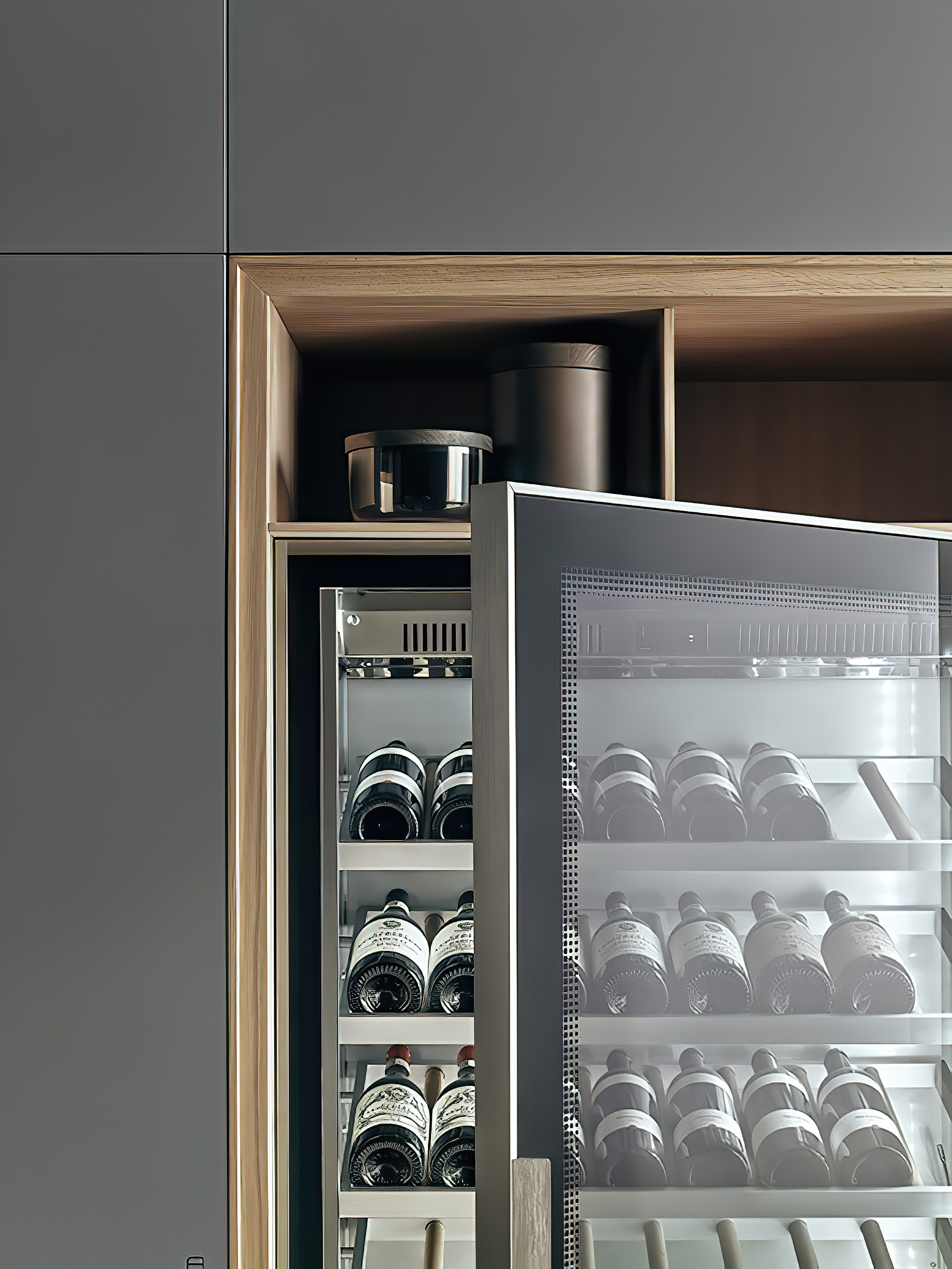 K-lab Contemporary Kitchen Ernestomeda Italy - Giuseppe Bavuso - Wine Dispenser
