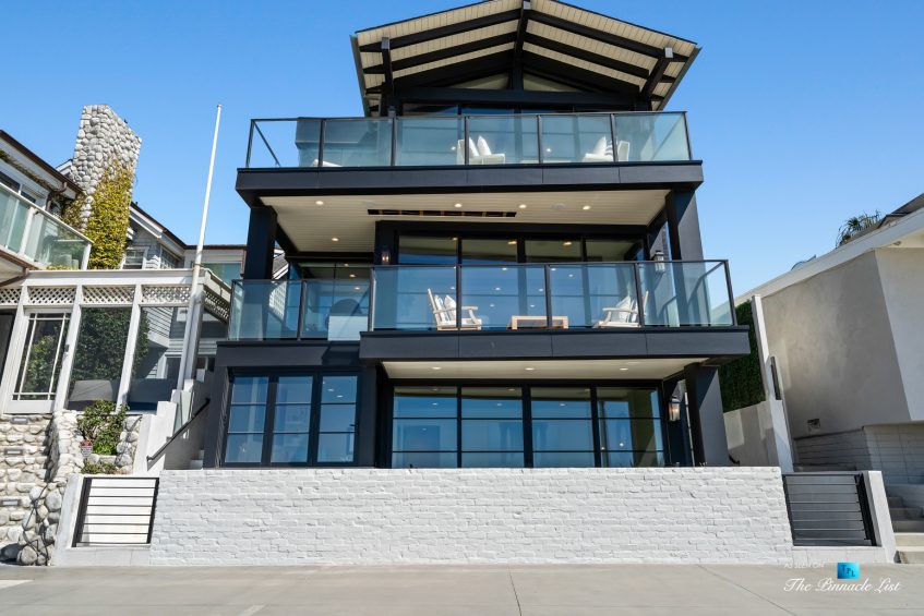 508 The Strand, Manhattan Beach, CA, USA - Exterior Front Balcony Details - Luxury Real Estate - Oceanfront Home