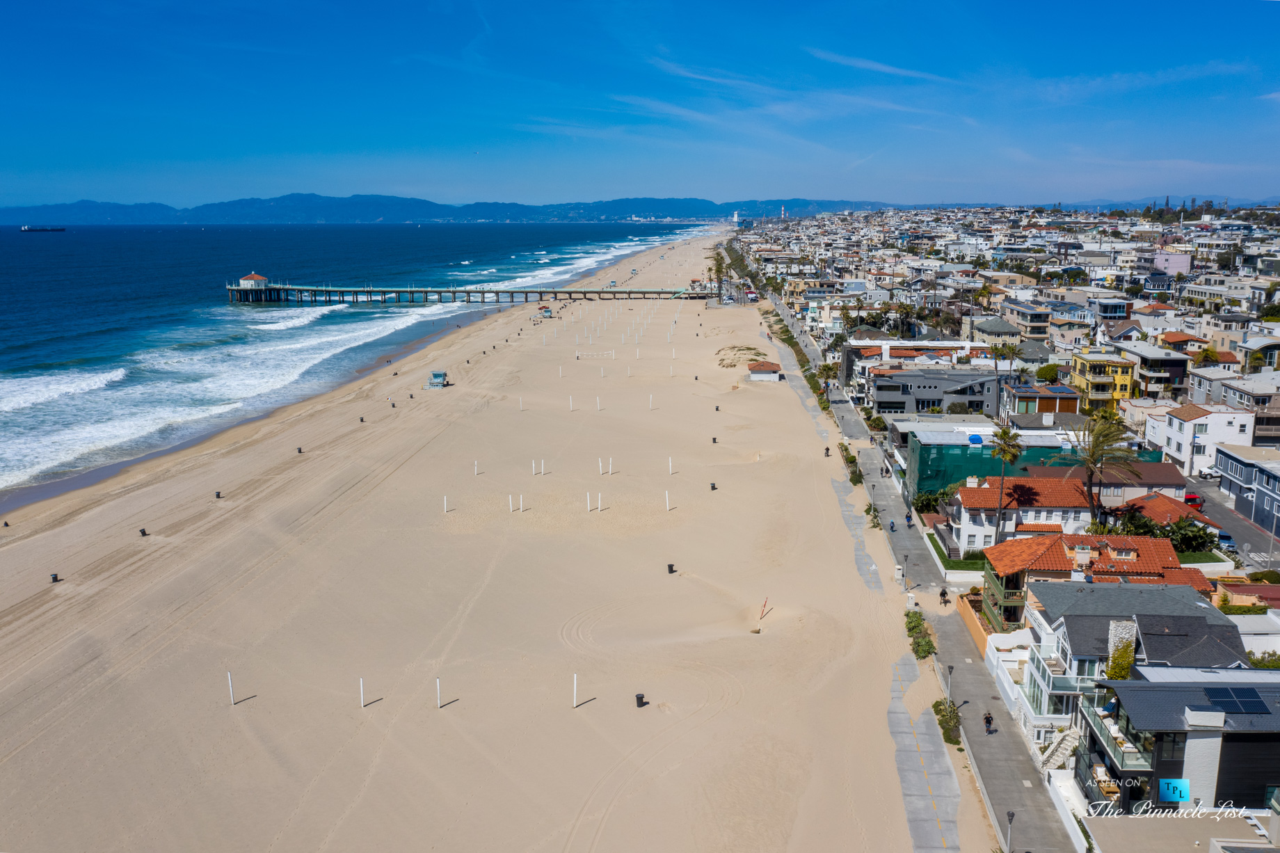 508 The Strand, Manhattan Beach, CA, USA - The Strand Beach Drone View - Luxury Real Estate - Oceanfront Home