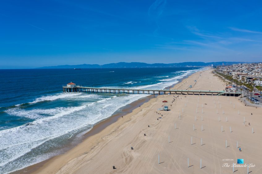 508 The Strand, Manhattan Beach, CA, USA - The Strand Beach Drone View - Luxury Real Estate - Oceanfront Home