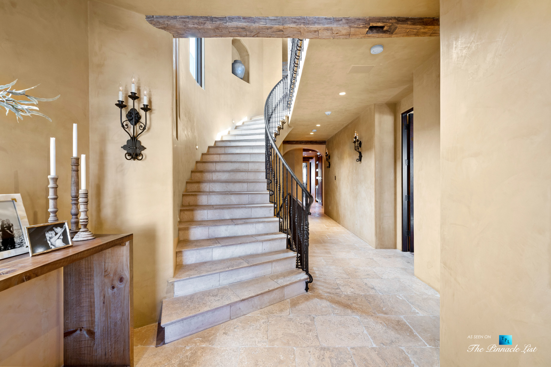 216 7th St, Manhattan Beach, CA, USA - Luxury Real Estate - Coastal Villa Home - Entry Foyer and Stairs