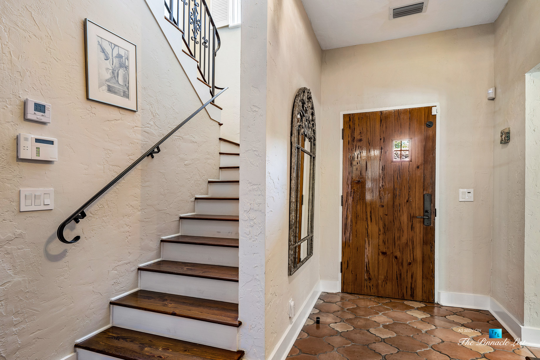 888 Oleander St, Boca Raton, FL, USA - Luxury Real Estate - Old Floresta Estate Home - Stairs and Front Door Foyer